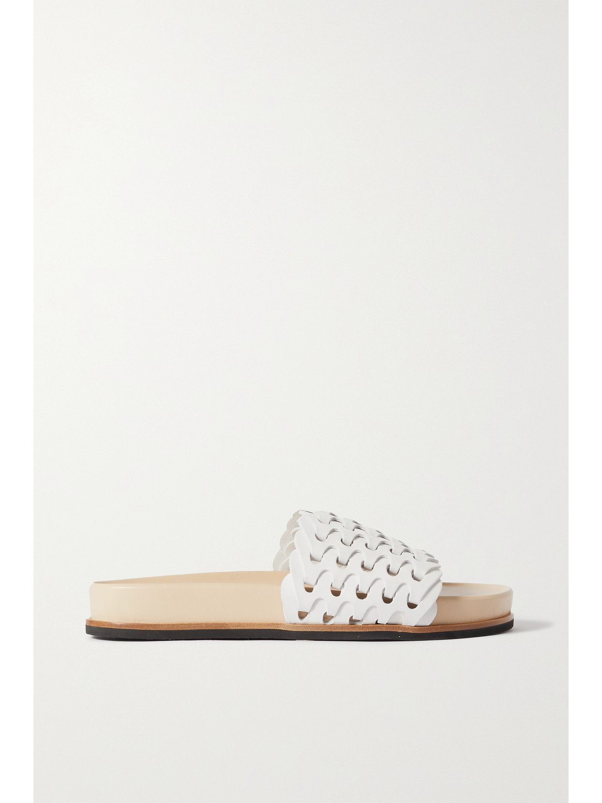Rag & Bone Bailey Woven Suede Slide Sandals In White