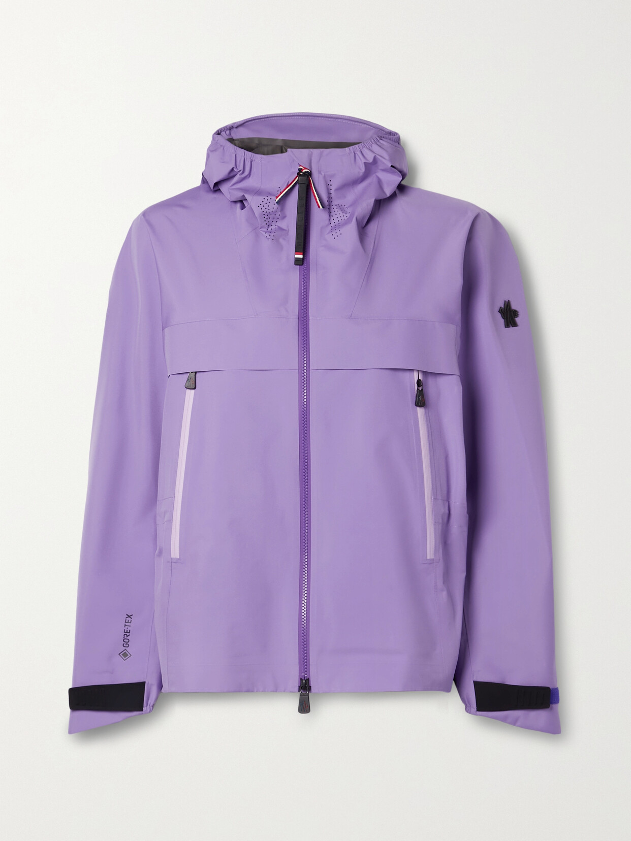 Shop Moncler Tullins Hooded Gore-tex Shell Jacket In Purple