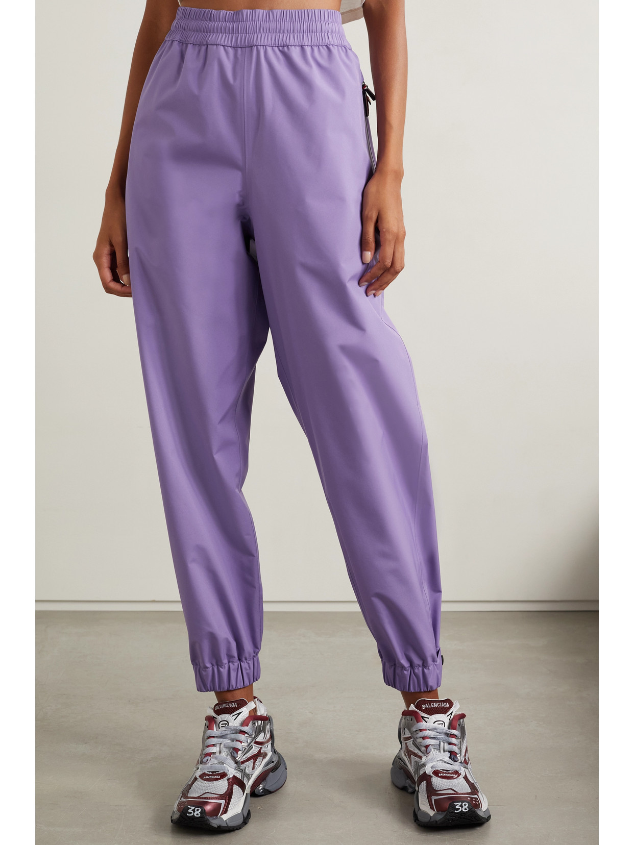 Moncler Grenoble Elasticated-waistband Detail Trousers In Purple
