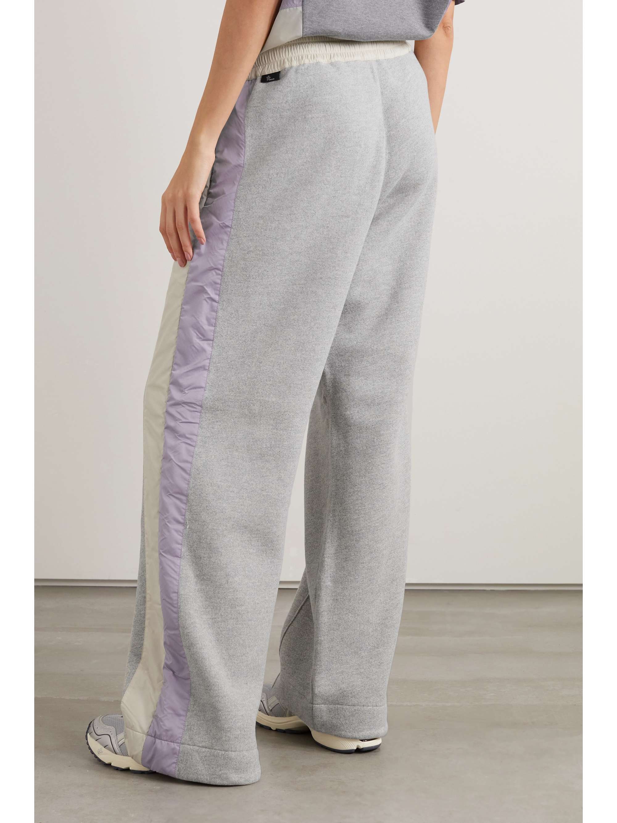 MONCLER GRENOBLE Shell-trimmed cotton-blend jersey track pants