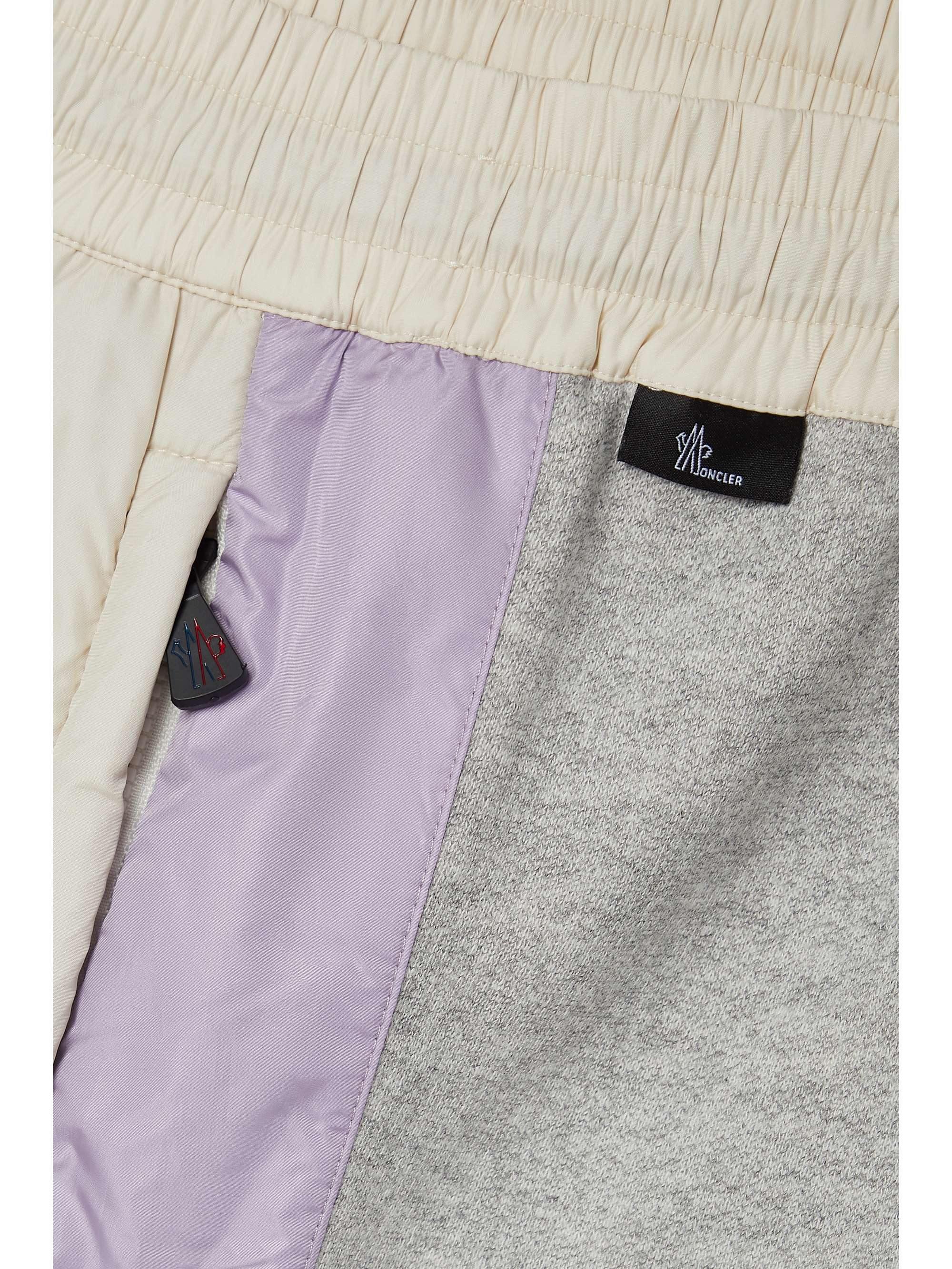MONCLER GRENOBLE Shell-trimmed cotton-blend jersey track pants