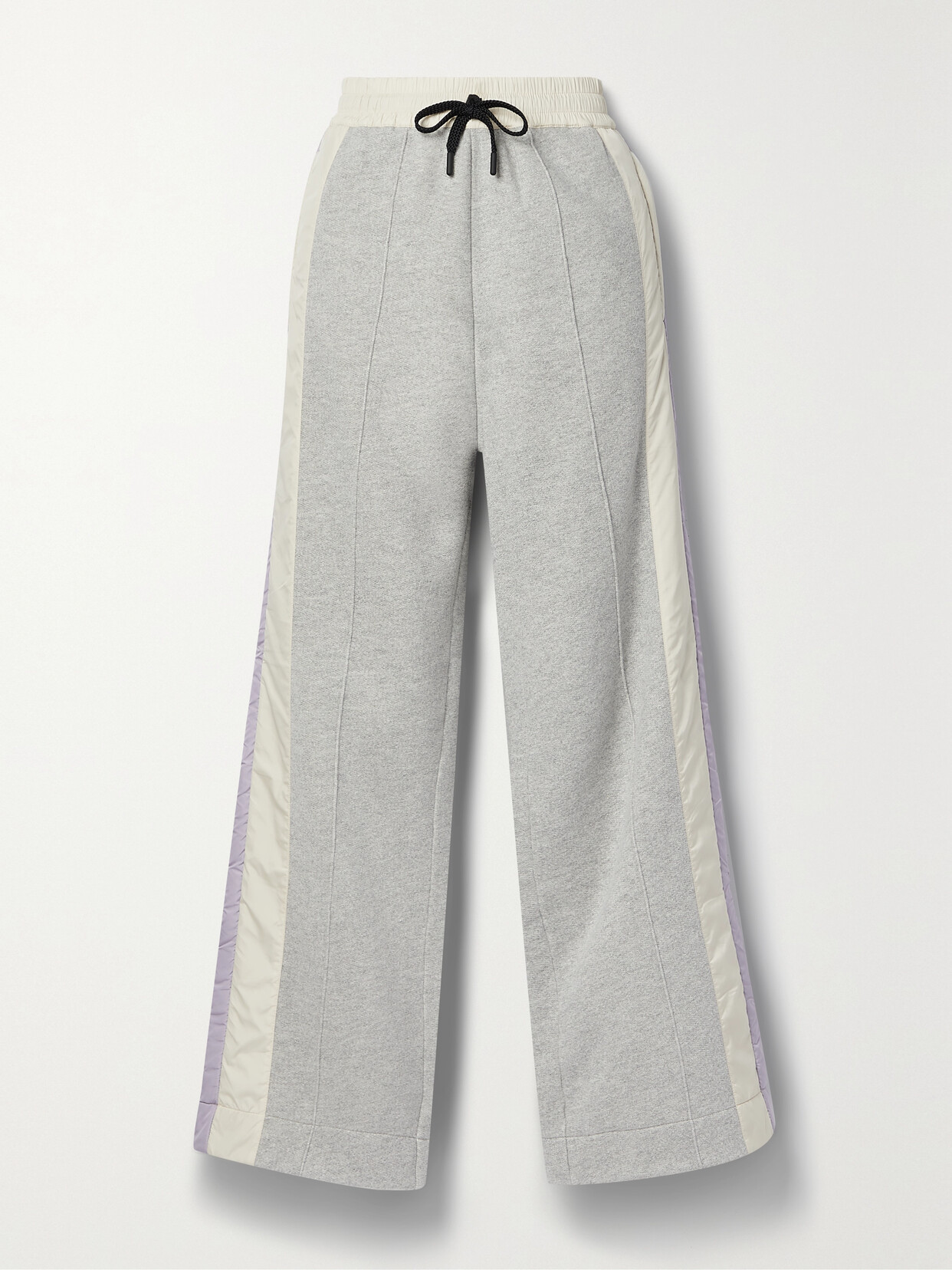 Moncler Grenoble - Shell-trimmed Cotton-blend Jersey Track Pants - Gray