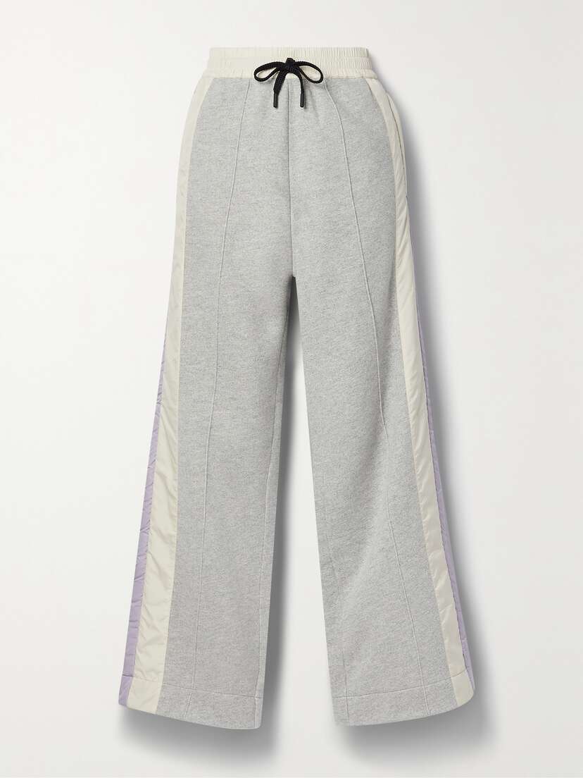 Moncler Grenoble Shell-trimmed Cotton-blend Jersey Track Pants