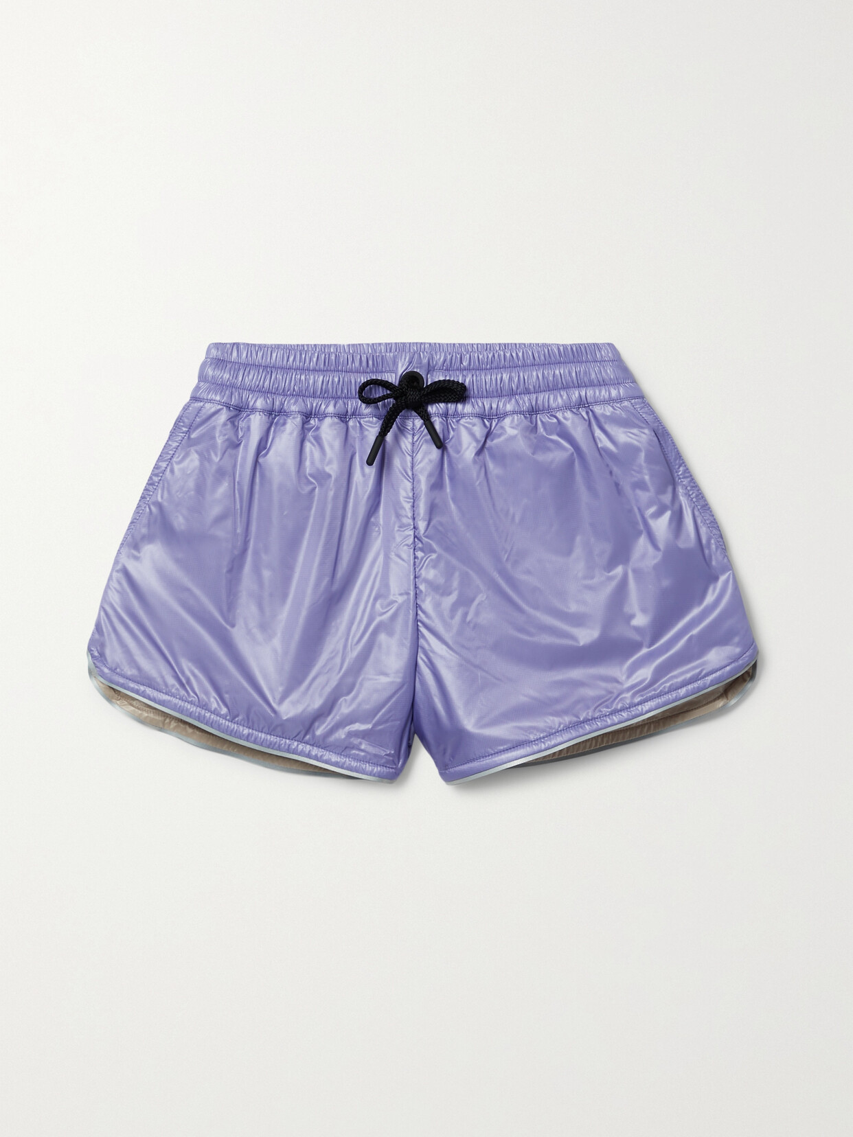 Shop Moncler Ripstop Shorts In Purple