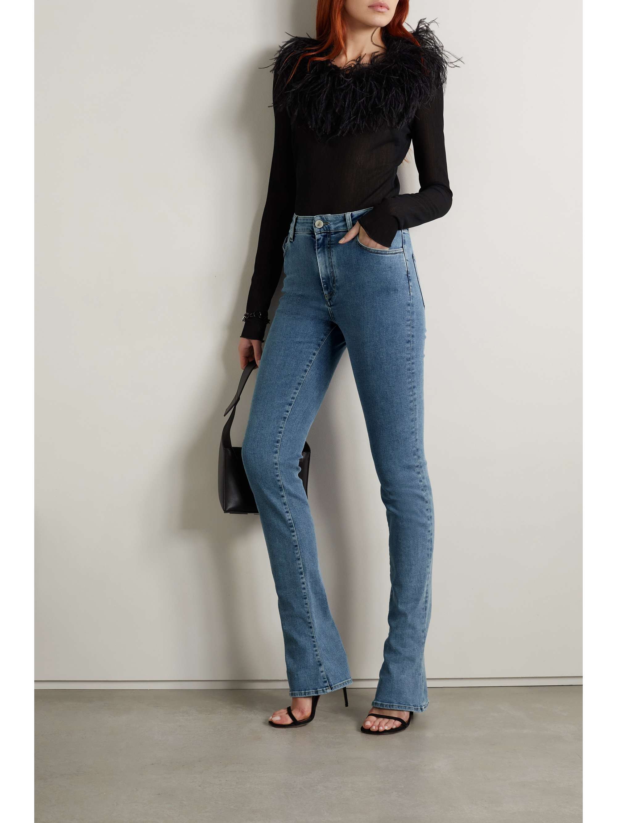 THE ATTICO Dione high-rise slim-leg jeans