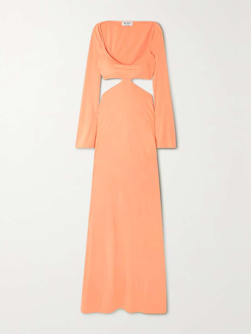 The Attico Leslie Cutout Jersey Maxi Dress