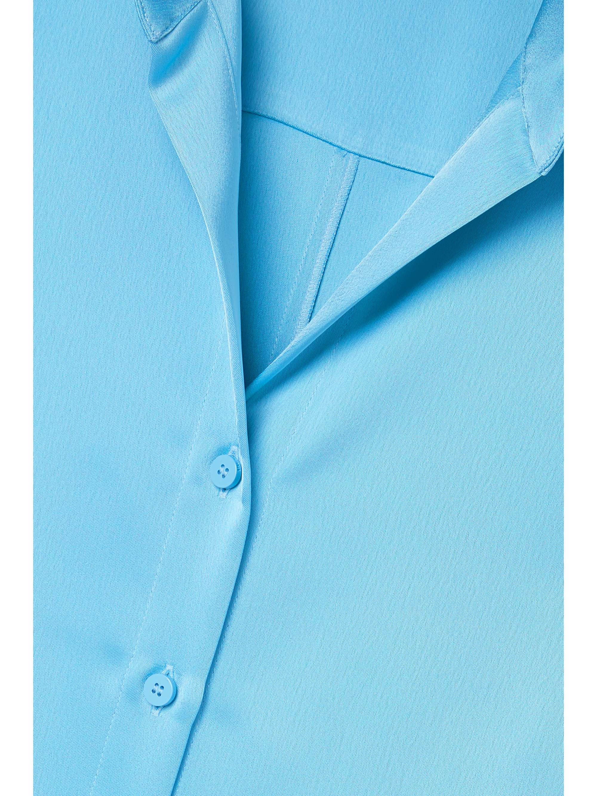 THE ATTICO Lily paneled hammered-satin shirt