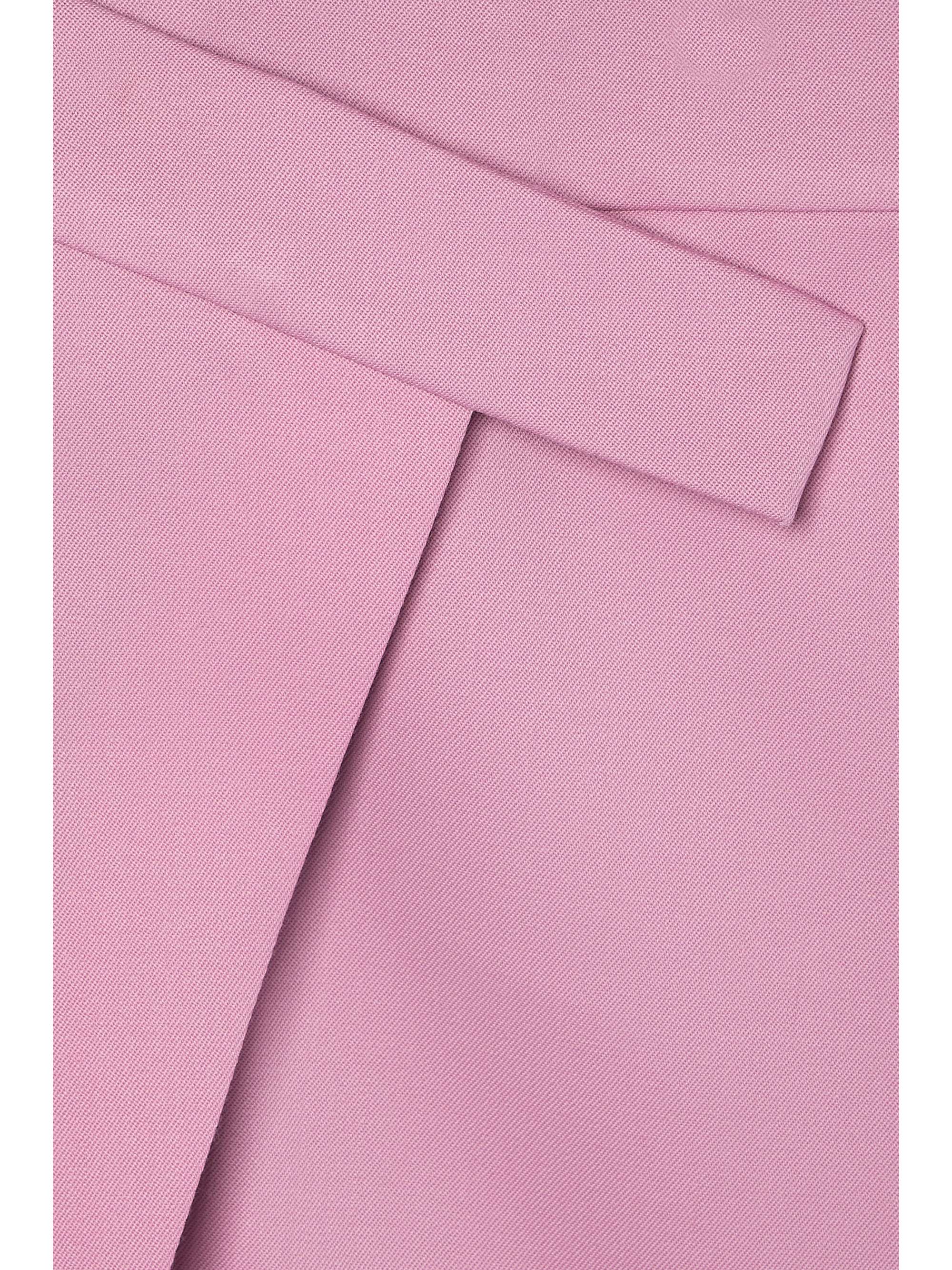 THE ATTICO Cloe asymmetric wool-blend twill mini wrap skirt