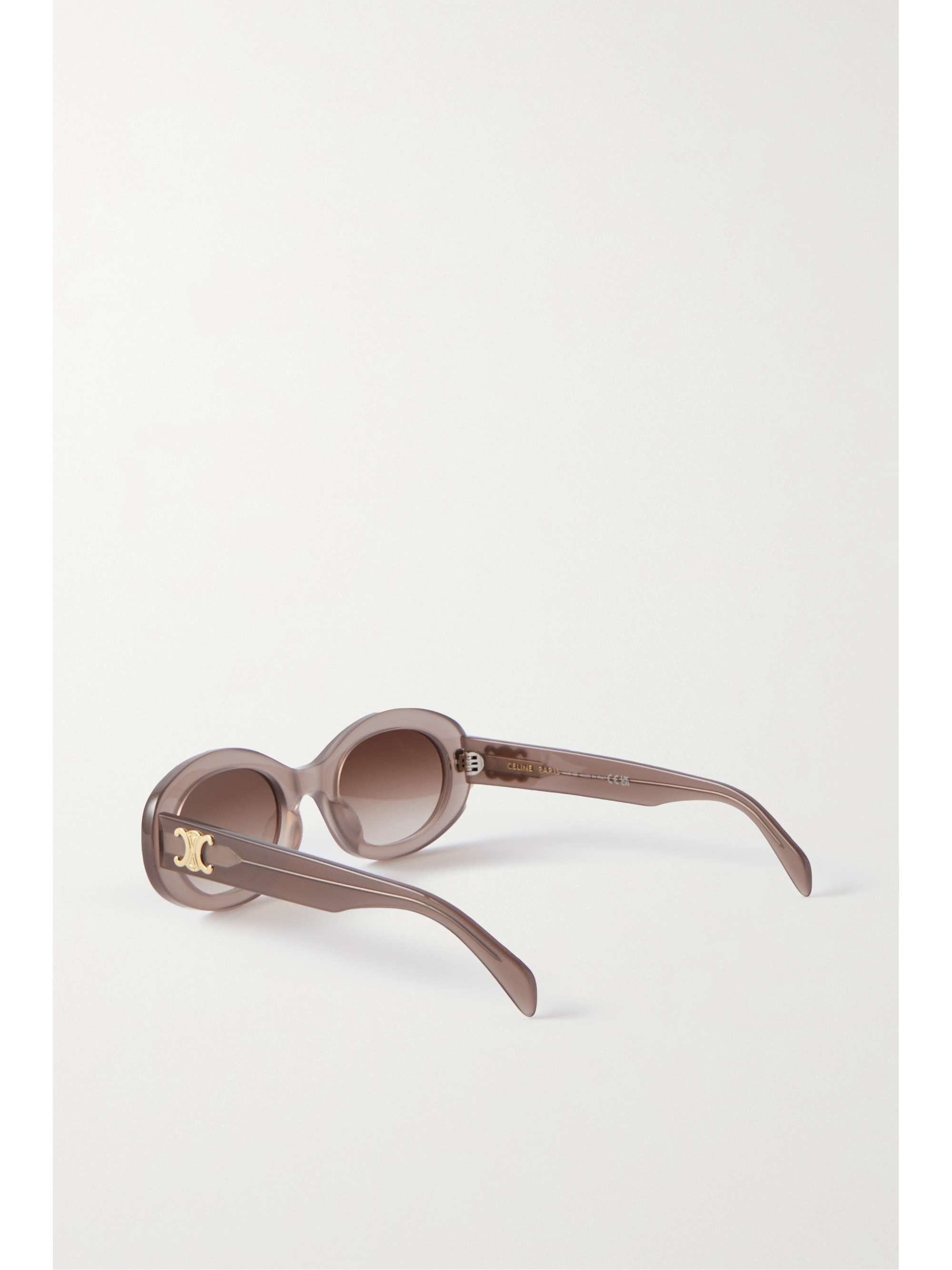 CELINE EYEWEAR Oval-frame acetate sunglasses