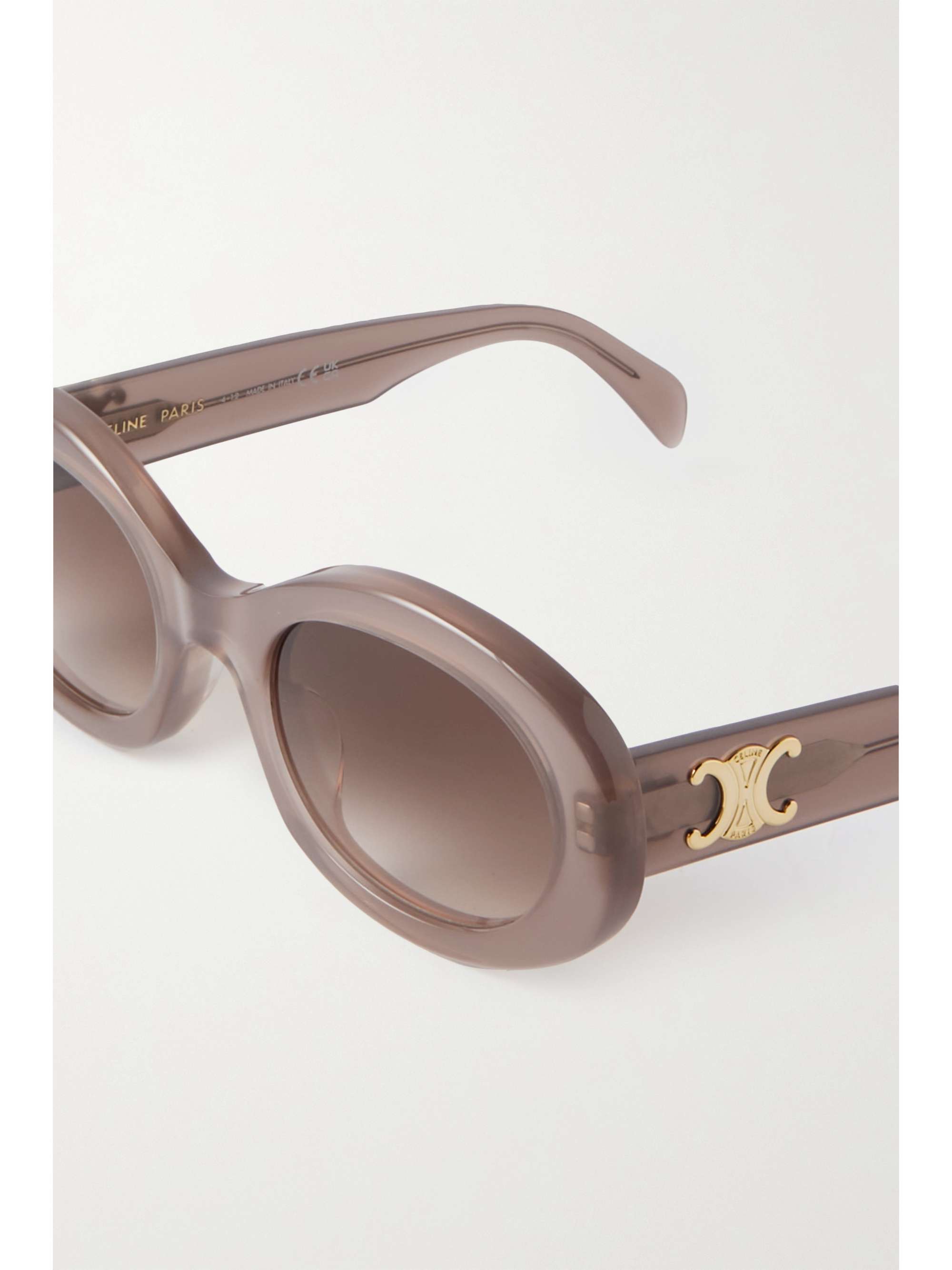 CELINE EYEWEAR Oval-frame acetate sunglasses