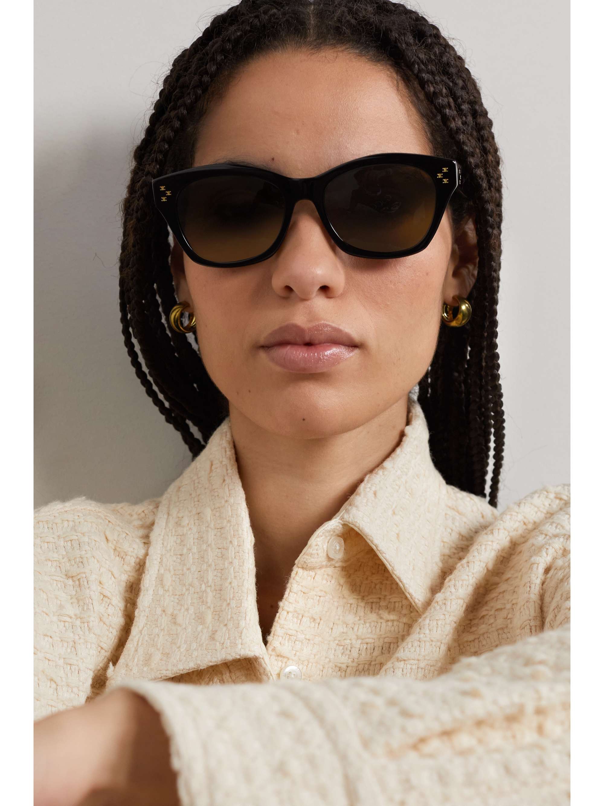 CELINE EYEWEAR Square-frame acetate sunglasses