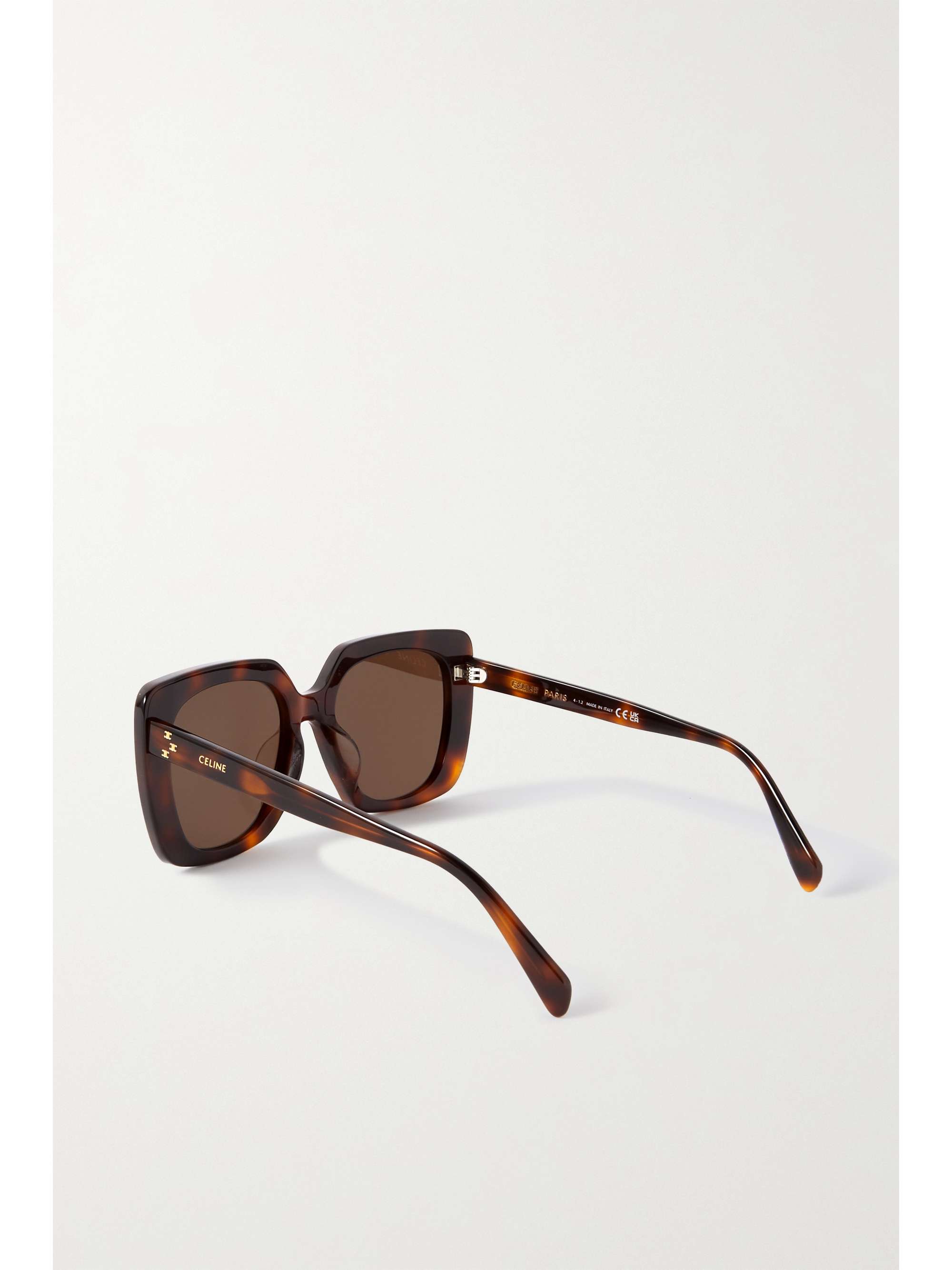 CELINE EYEWEAR Oversized square-frame tortoiseshell acetate sunglasses