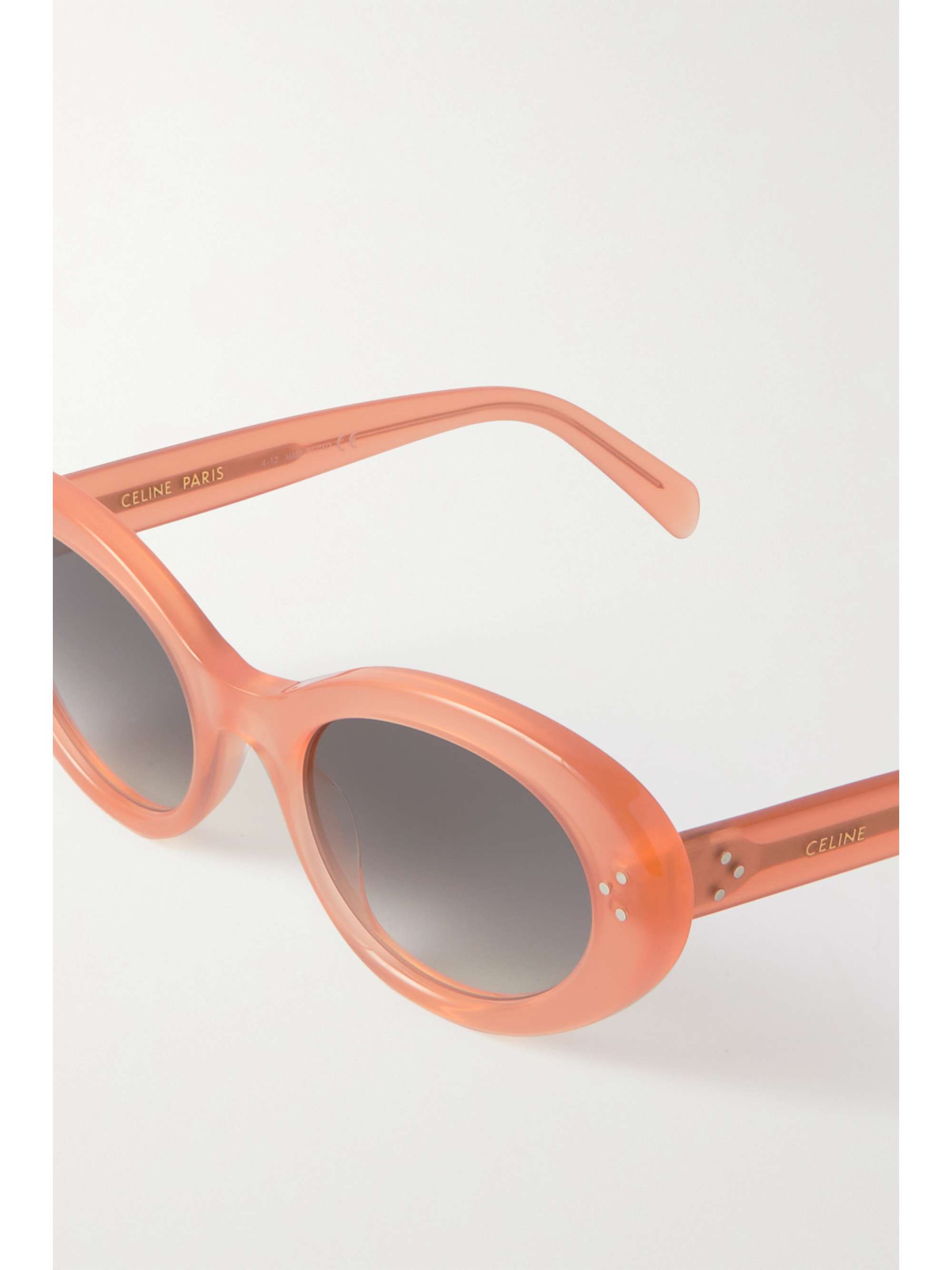 CELINE EYEWEAR Oval-frame acetate sunglasses