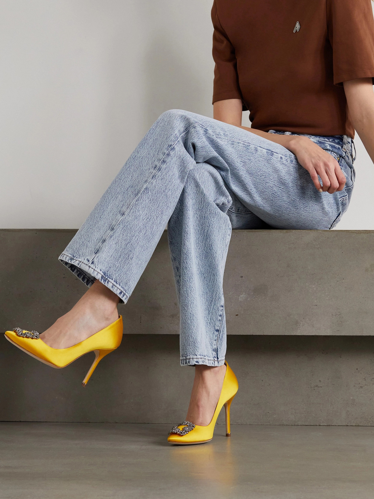 Hangisi 105 Crystal-Embellished Pumps
