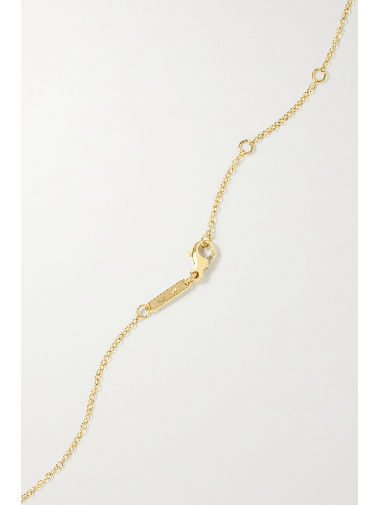 Sabbadini Baby Bee 18-karat Gold, Lacquer And Diamond Necklace In Gold