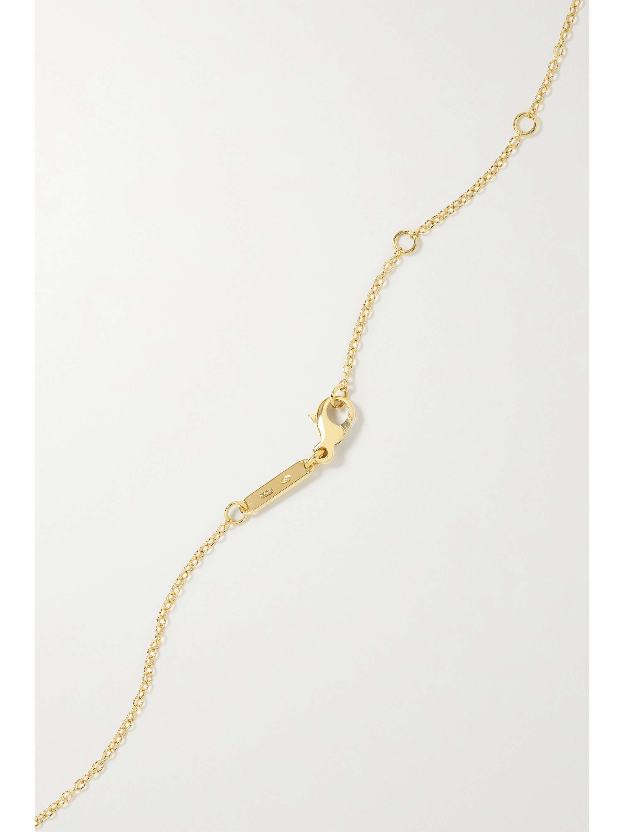 SABBADINI Baby Bee 18-karat rose gold, lacquer and diamond necklace