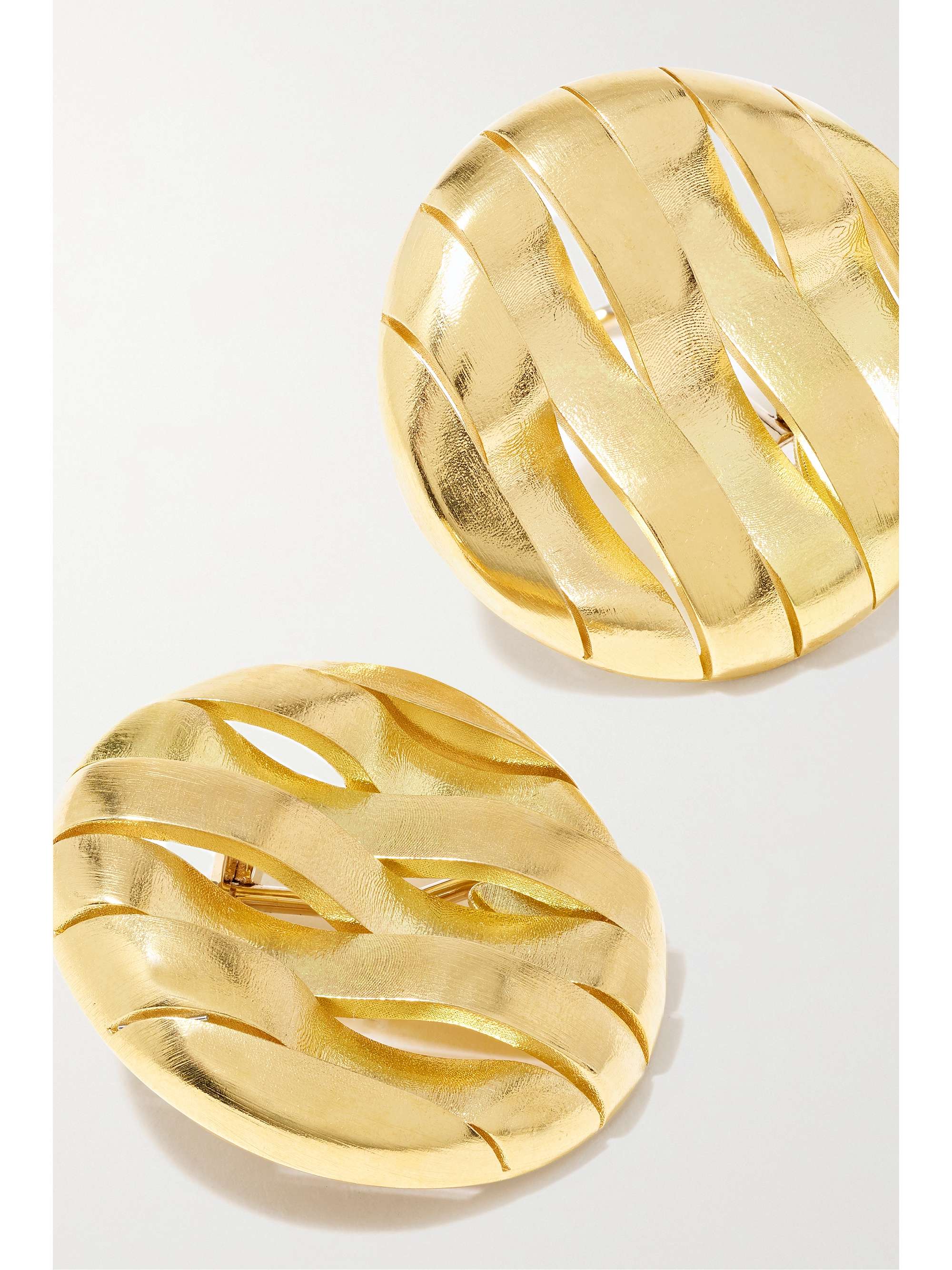SABBADINI 18-karat gold clip earrings