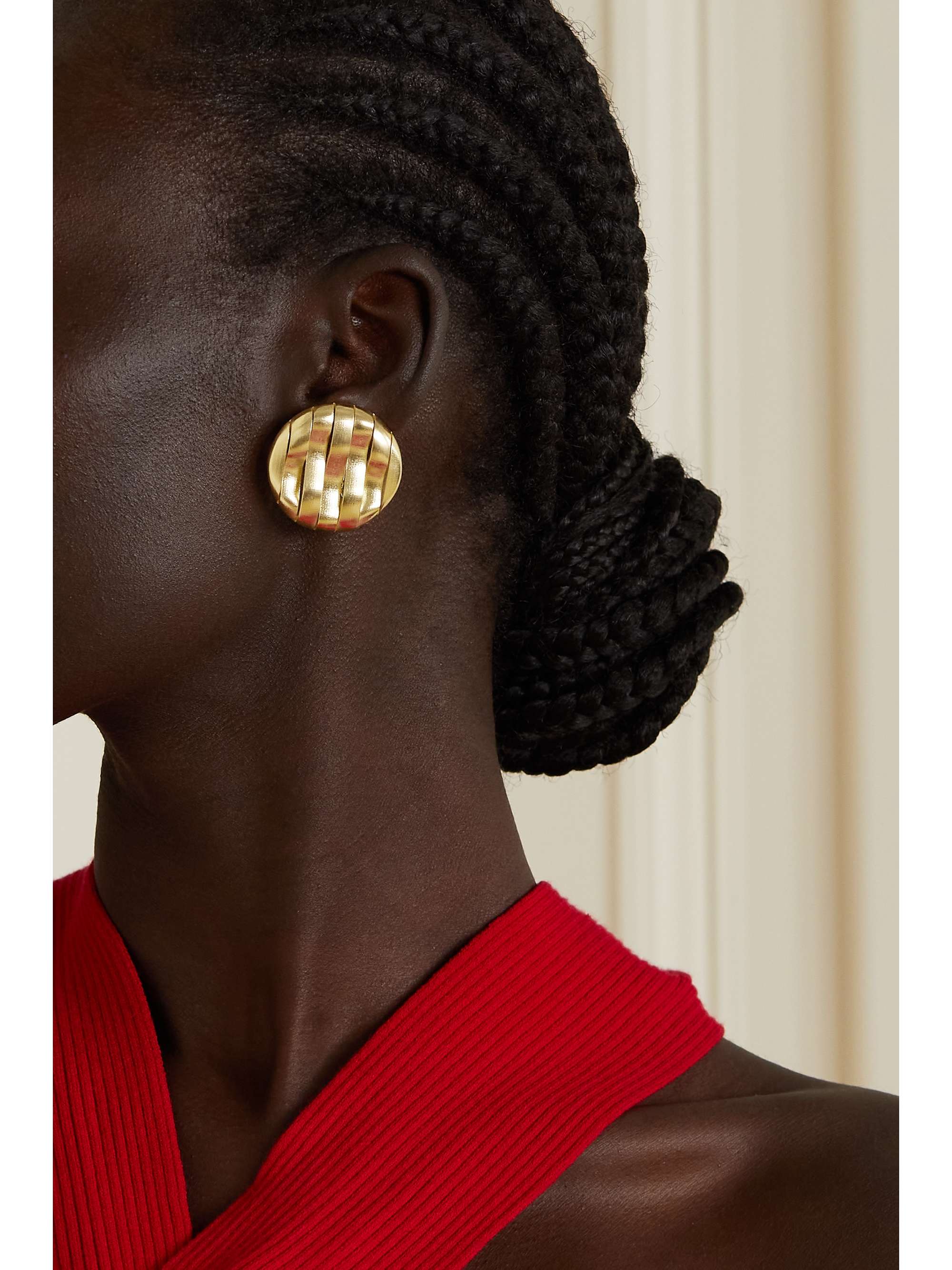SABBADINI 18-karat gold clip earrings