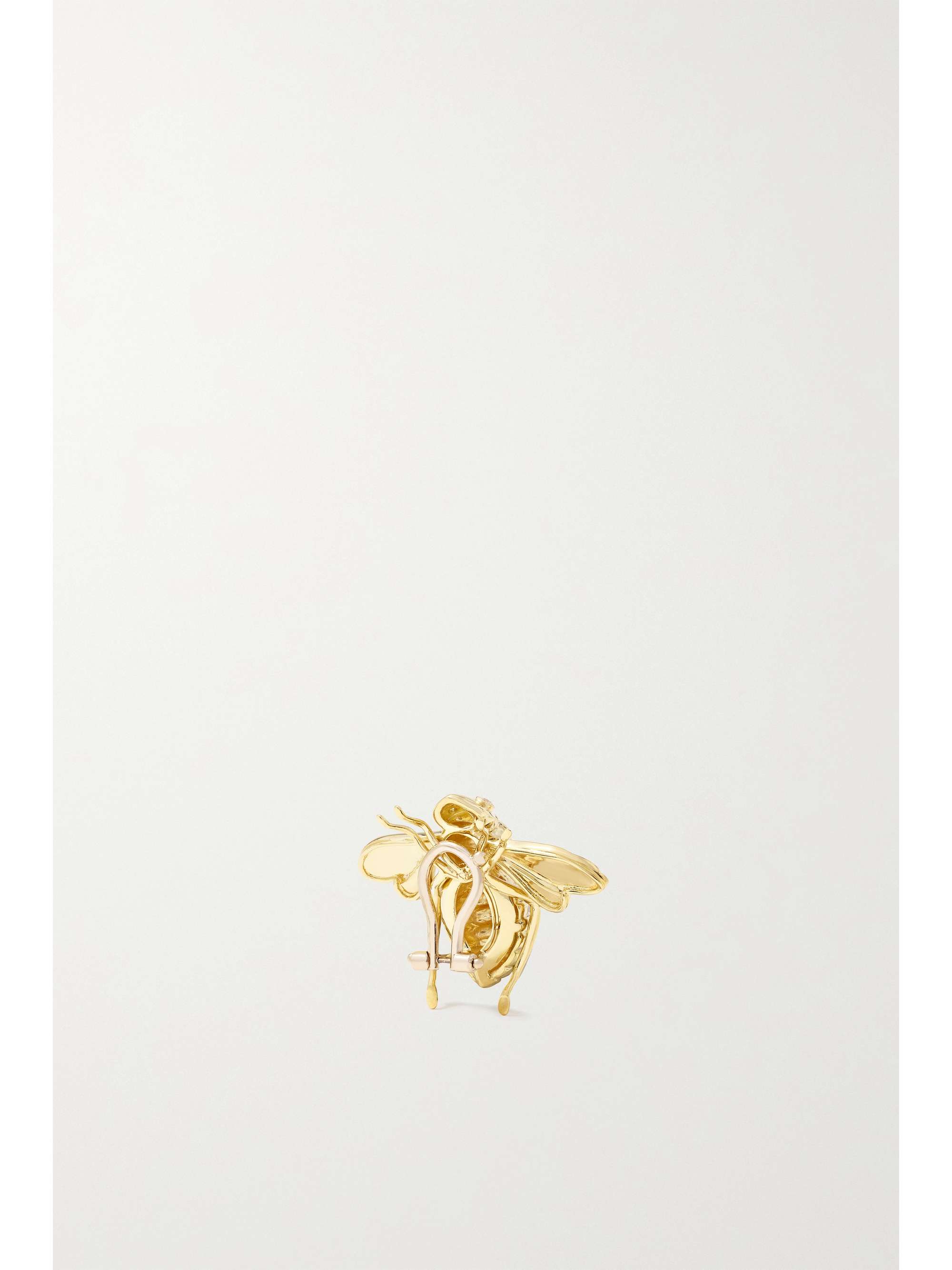 SABBADINI Bee 18-karat gold diamond earrings