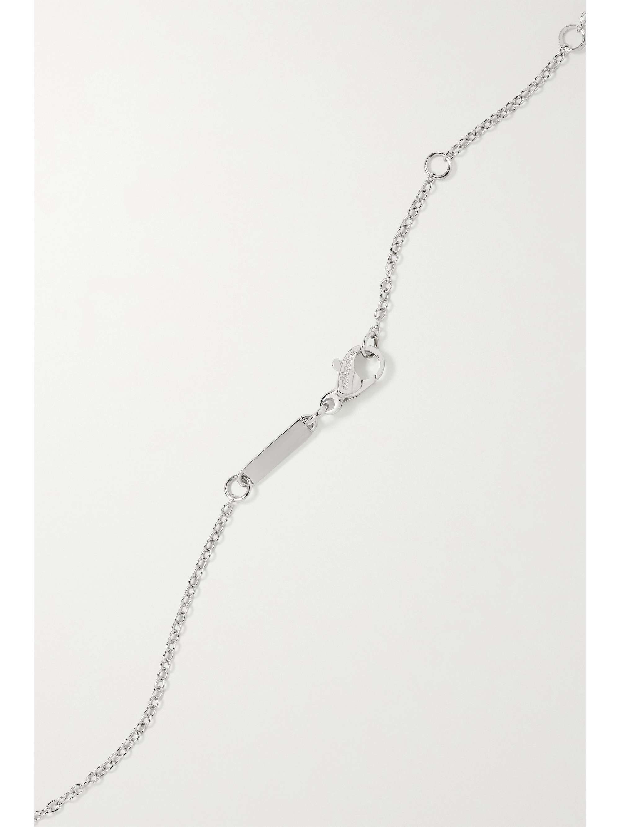 SABBADINI Baby Bee 18-karat white gold, diamond and sapphire necklace