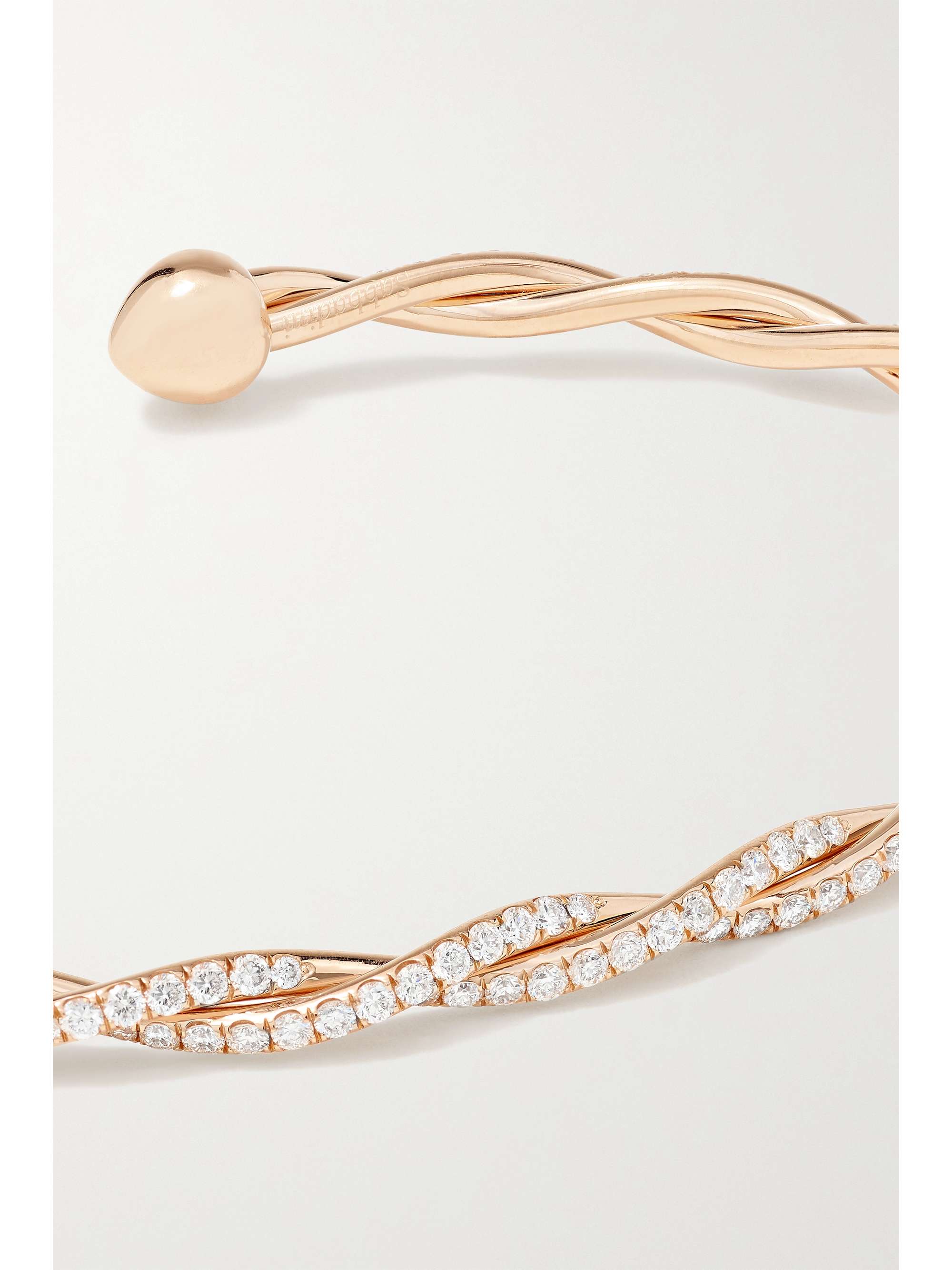 SABBADINI 18-karat rose gold diamond bangle