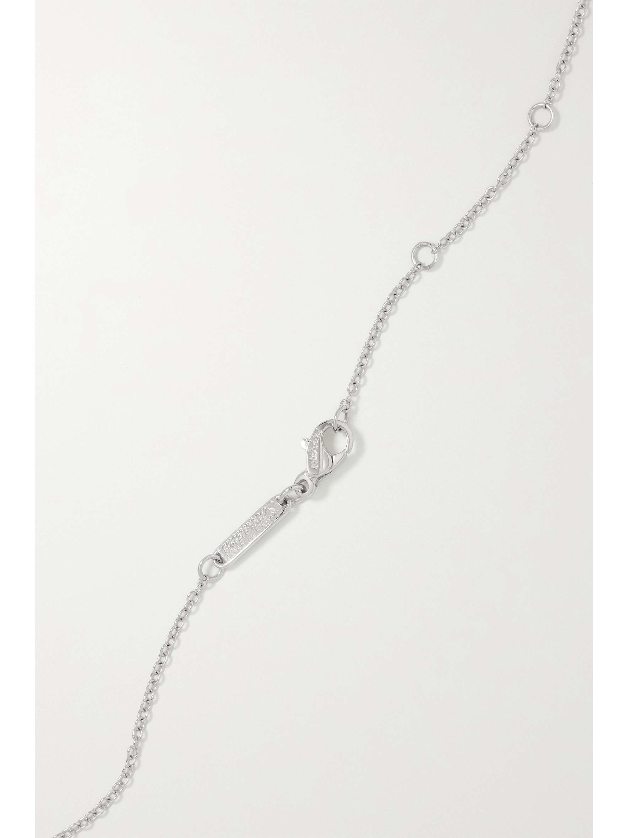 SABBADINI Baby Bee 18-karat rose gold, lacquer and diamond necklace