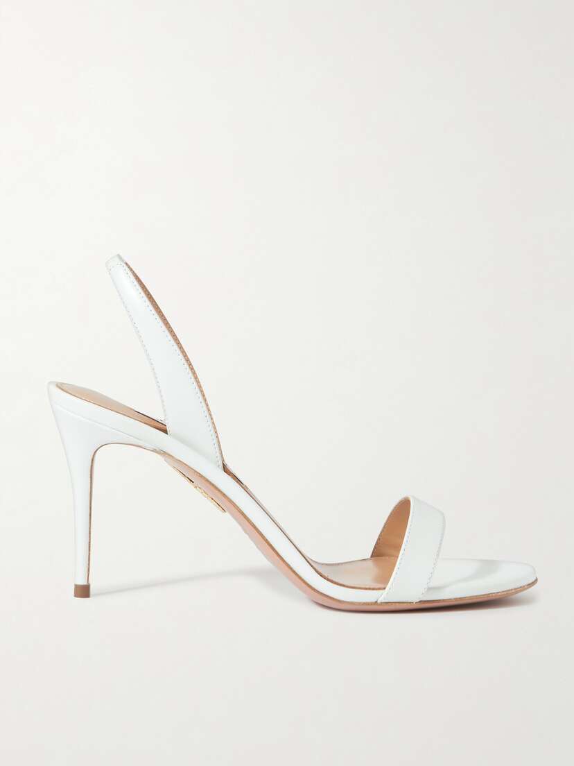 So Nude 85 Leather Slingback Sandals