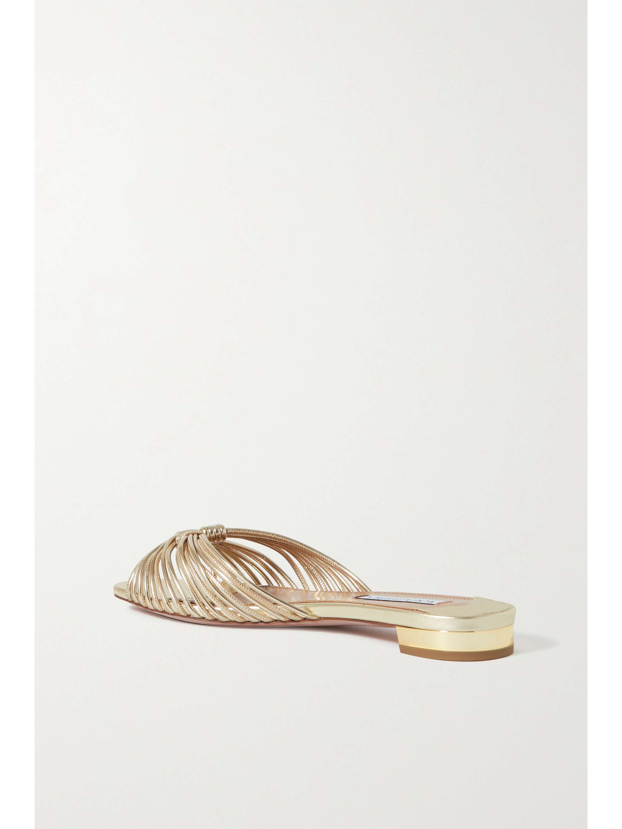 pilcro twisted leather slides