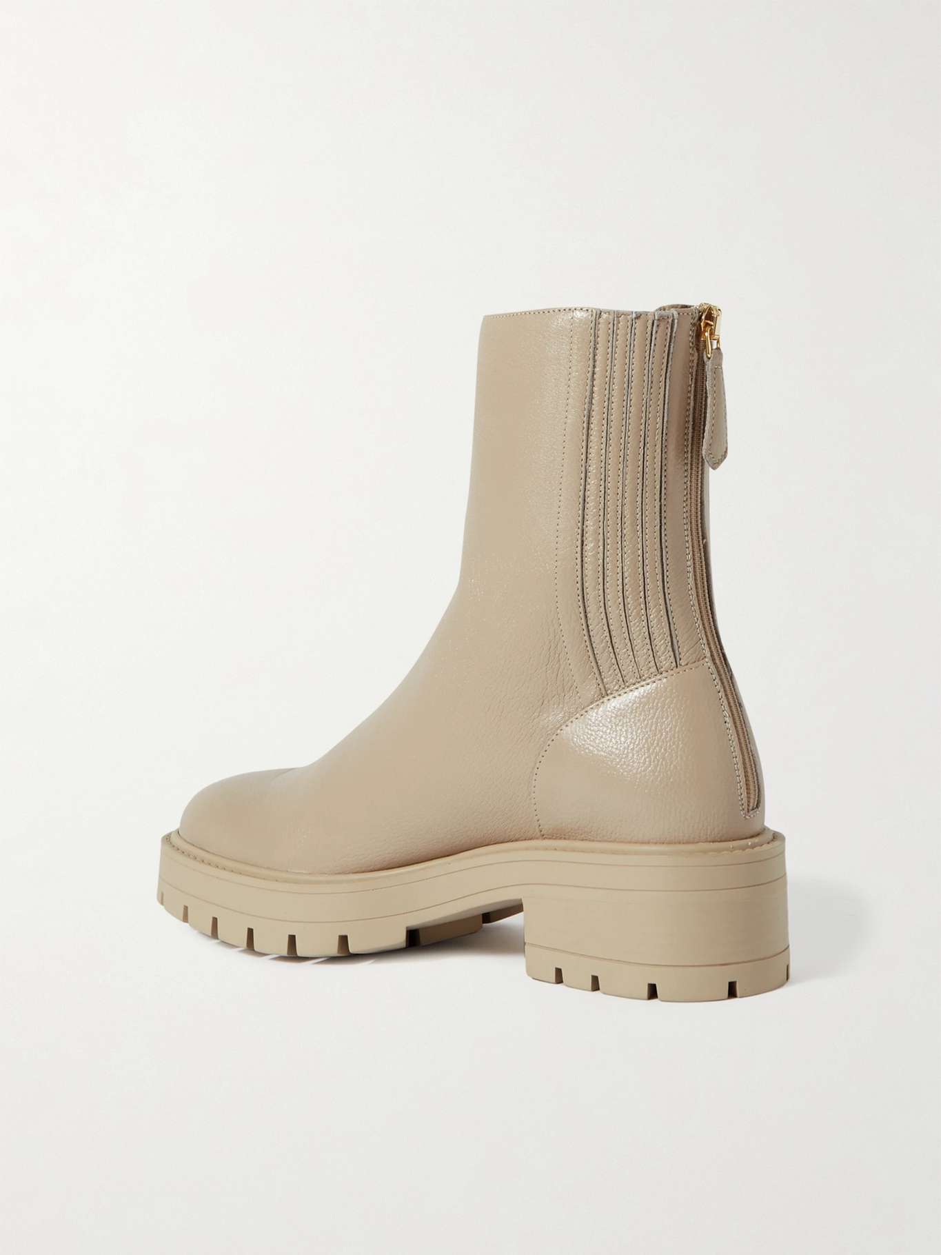 aquazzura saint honore combat almond toe boots