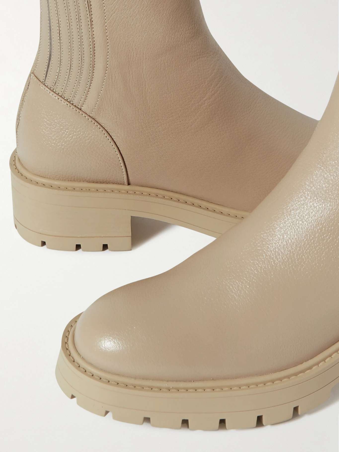aquazzura saint honore combat almond toe boots