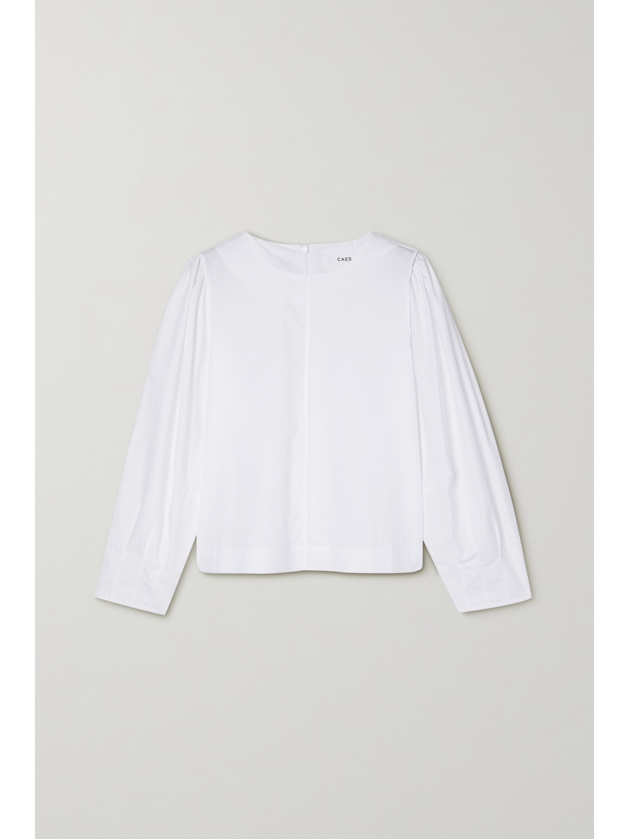 Caes - Lyocell And Cotton-blend Poplin Blouse - White