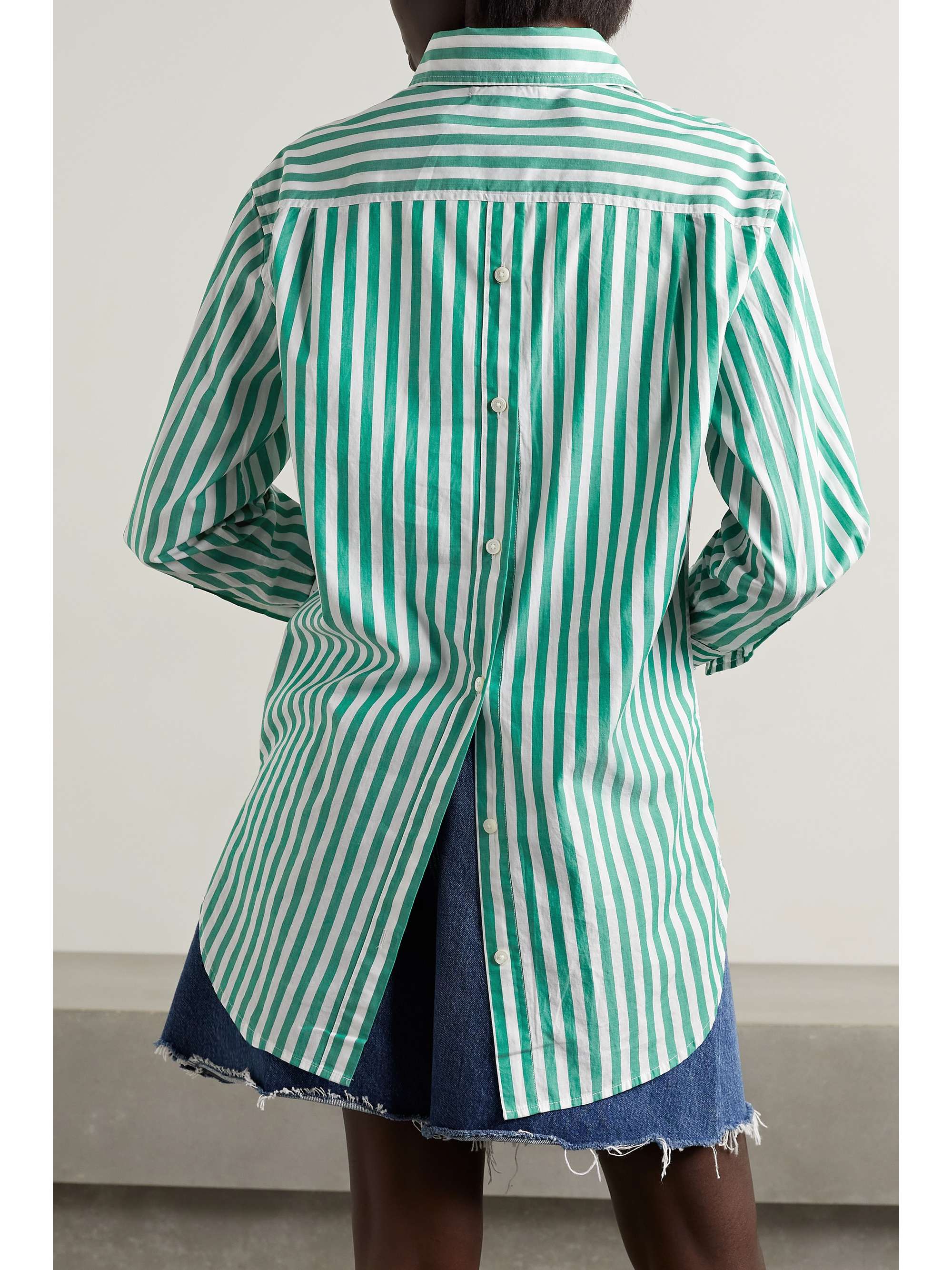 ALEX MILL Jane striped cotton-poplin shirt