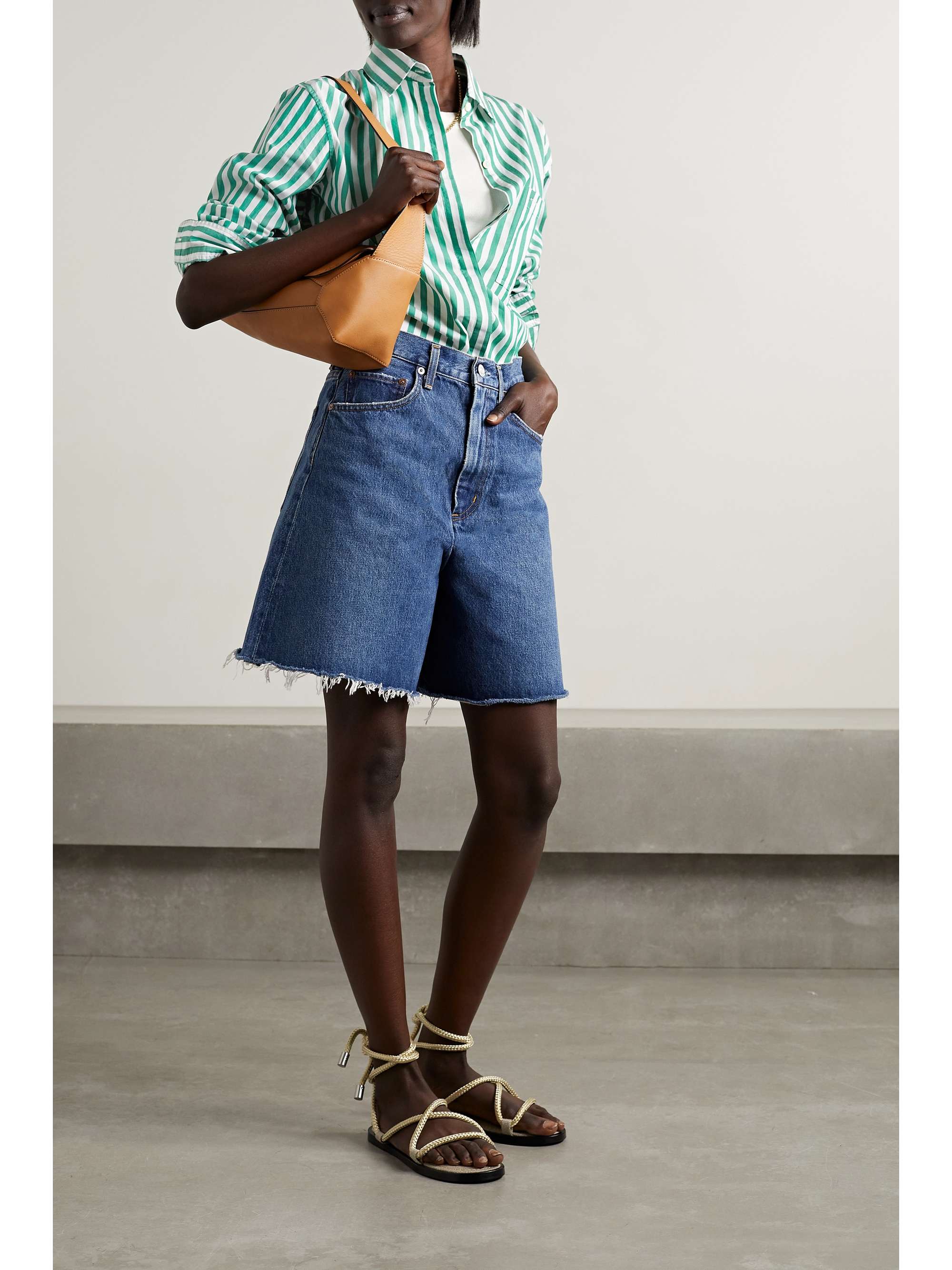 ALEX MILL Jane striped cotton-poplin shirt