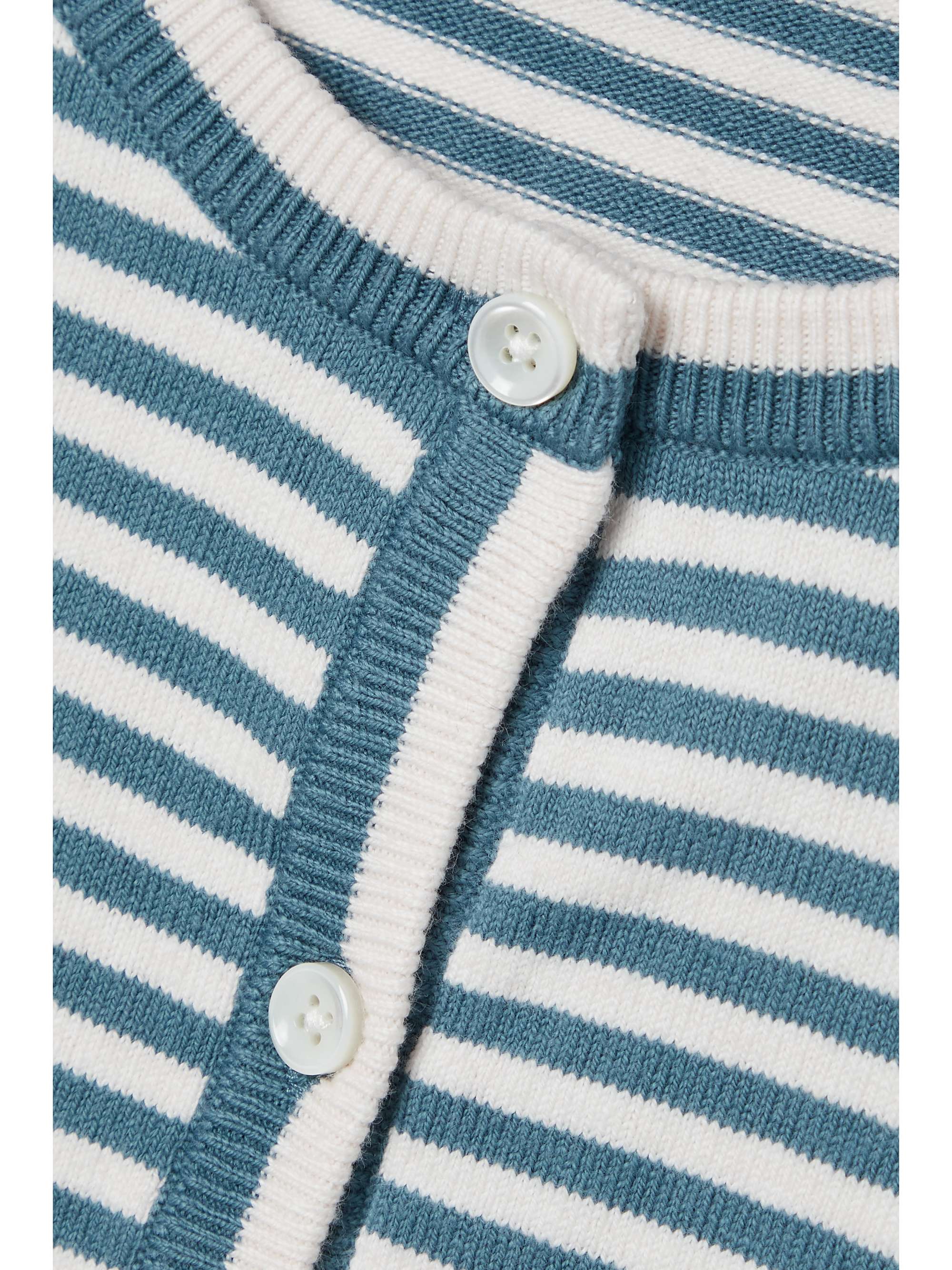 Blue Albertina striped cotton cardigan 