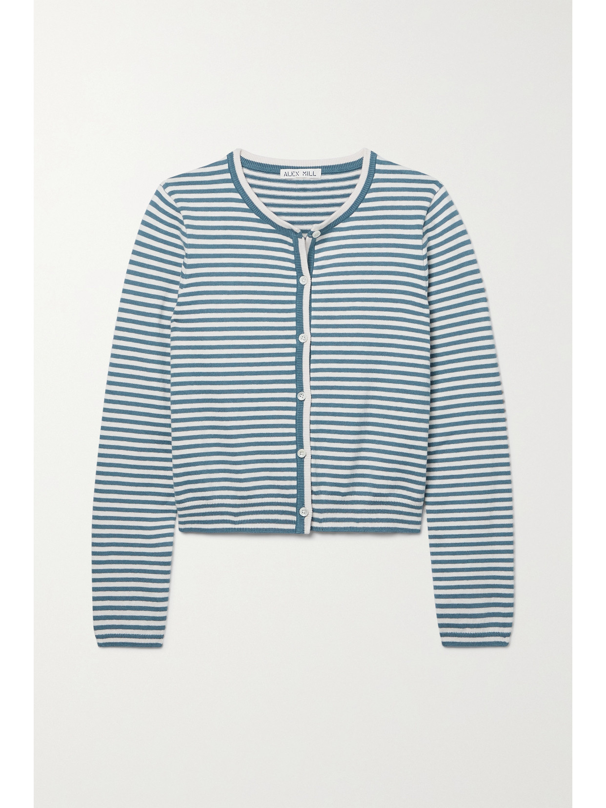 ALEX MILL ALBERTINA STRIPED COTTON CARDIGAN