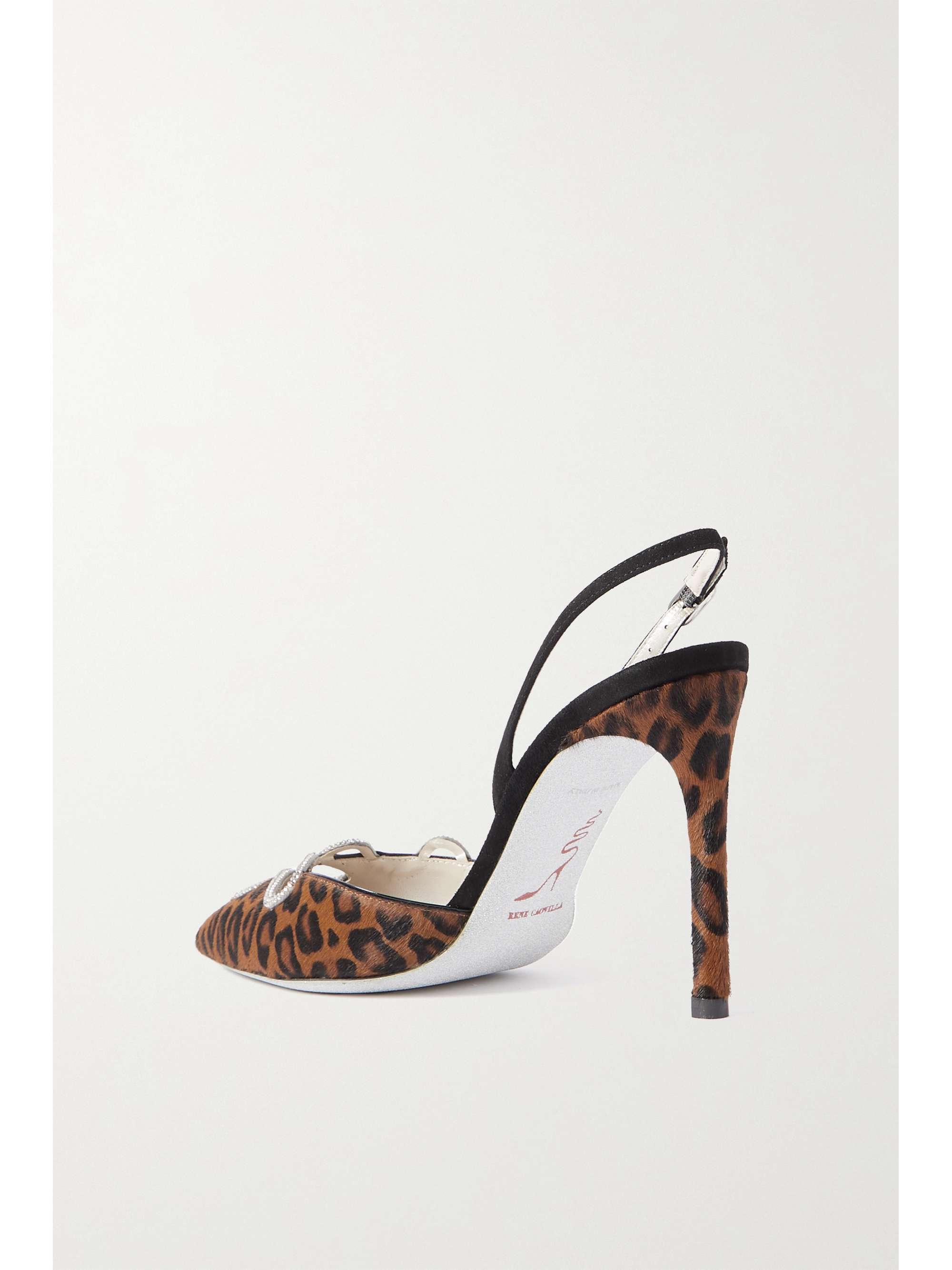 Leopard print 100 crystal-embellished 