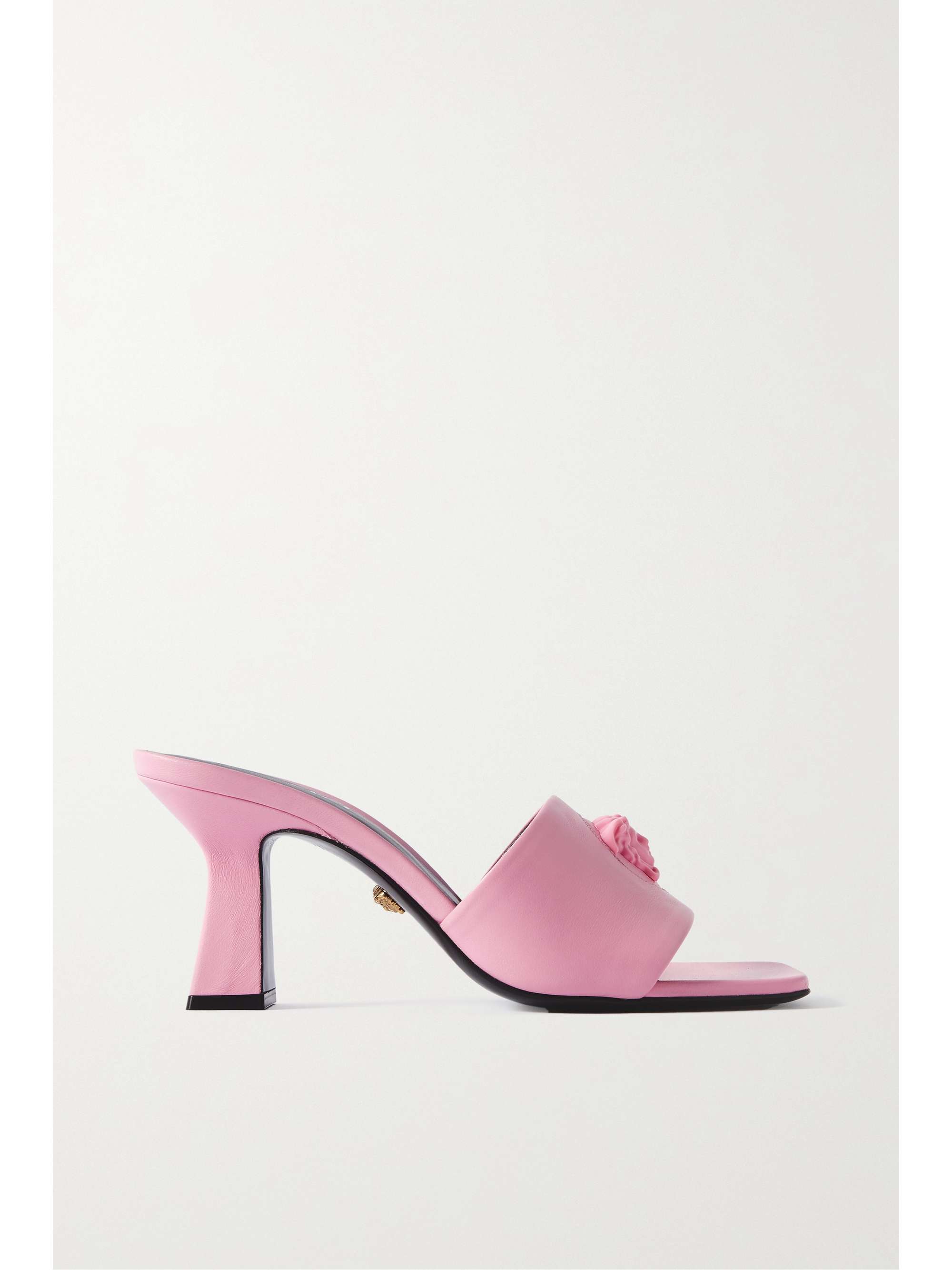 VERSACE Embellished leather mules | NET-A-PORTER