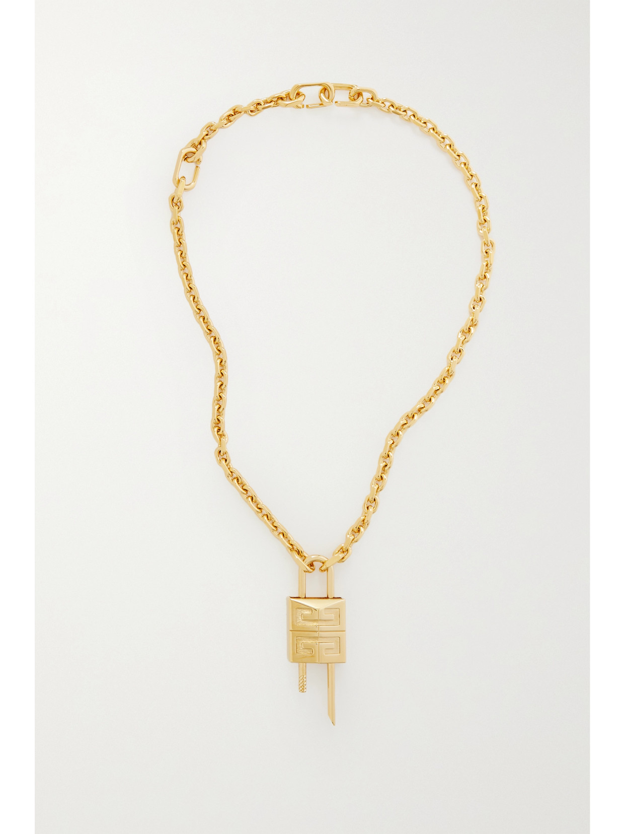 Givenchy Small Lock Golden Necklace In Golden Yellow | ModeSens