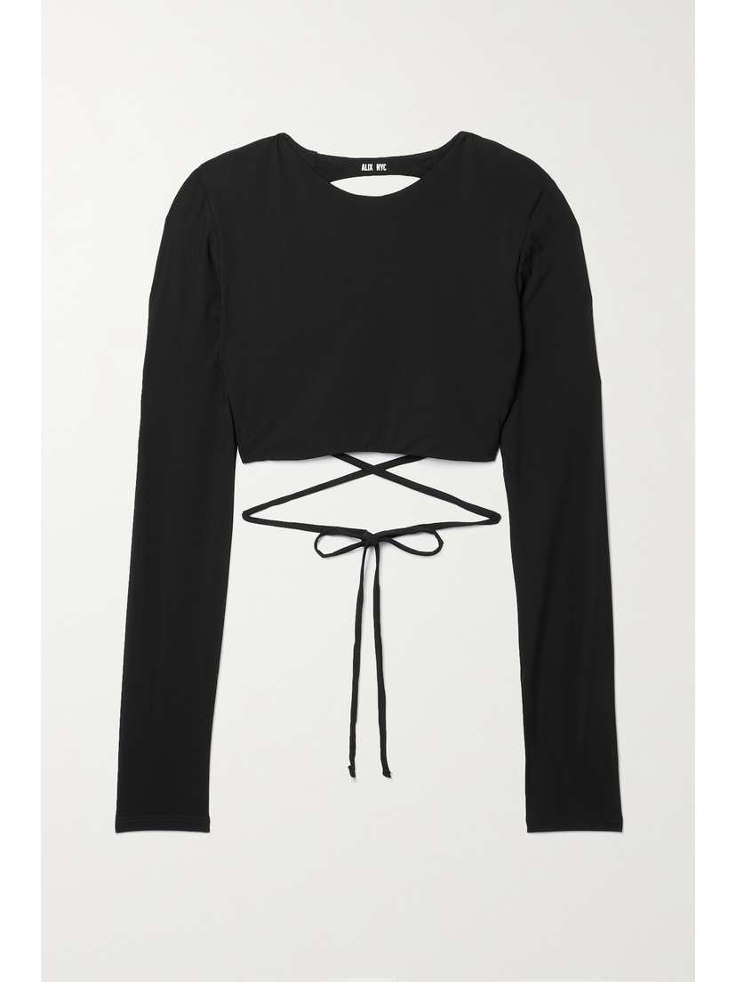 ALIX NYC Marissa Cropped Open-back Stretch-jersey Top
