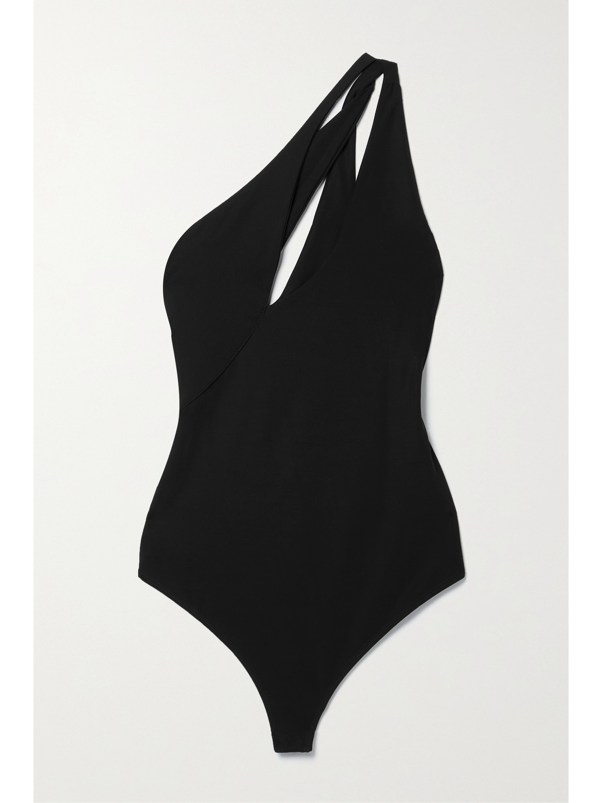 Alix NYC Page One-shoulder Cutout Stretch-jersey Bodysuit - Black