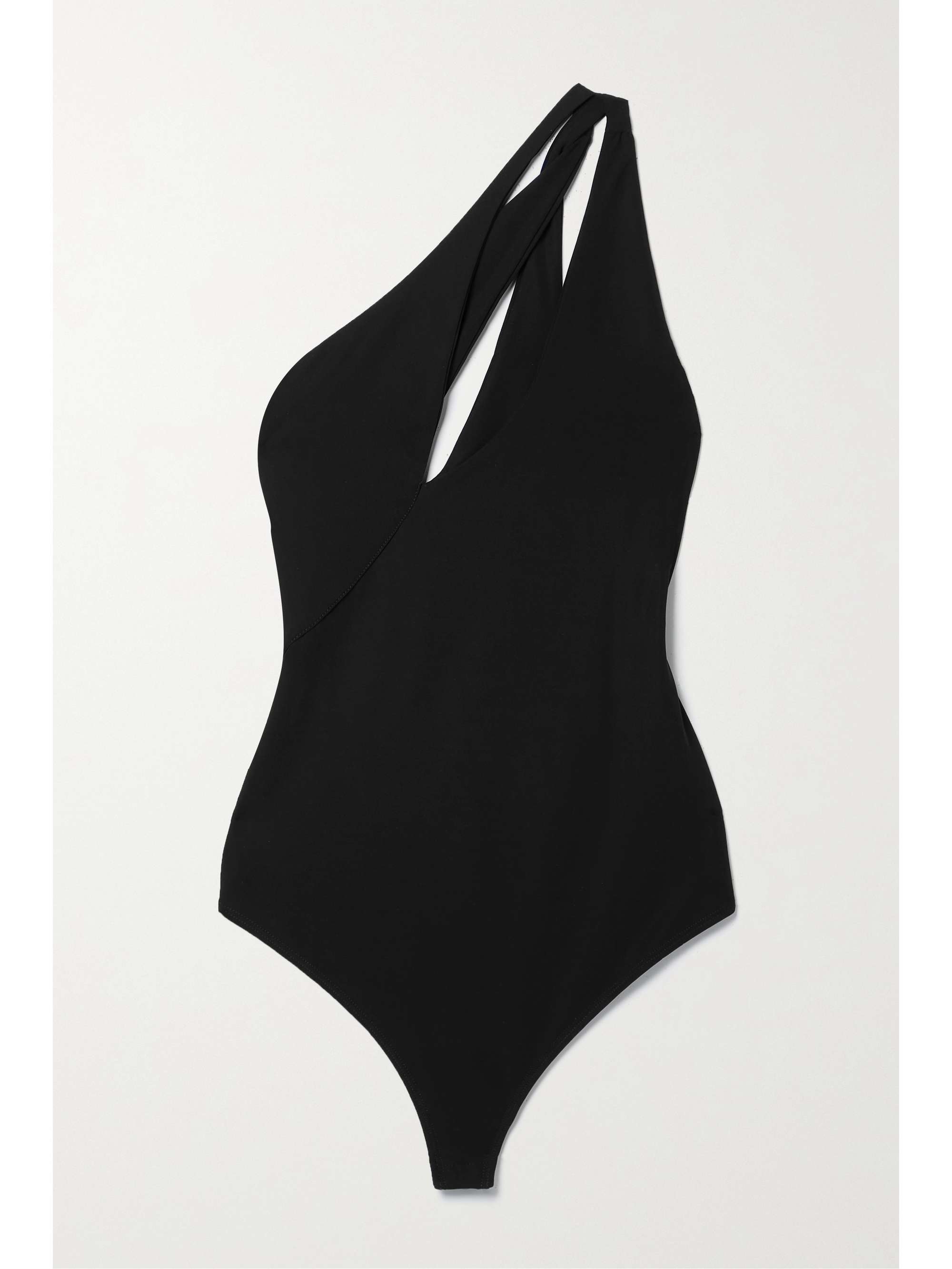 Black Page one-shoulder cutout stretch-jersey bodysuit | ALIX NYC | NET ...