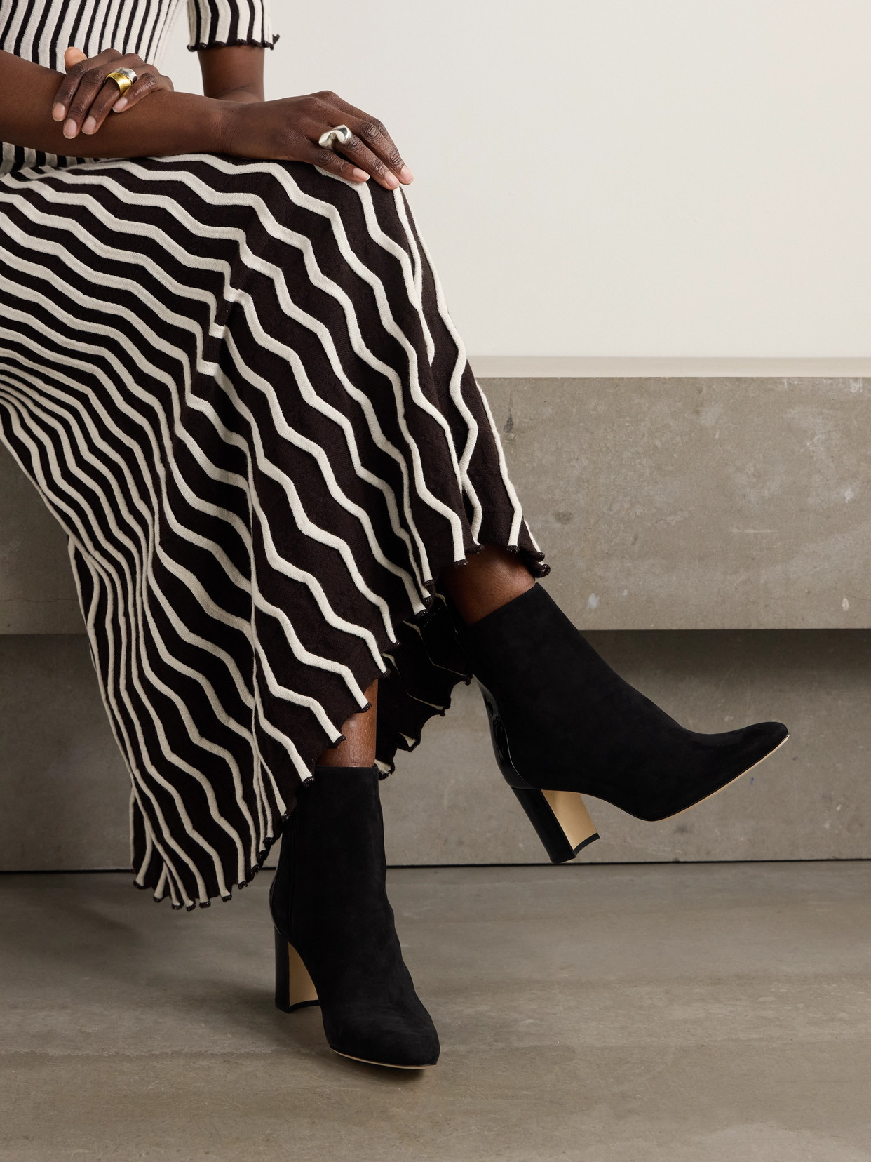 Rosie 70 Patent-Leather And Ankle Boots