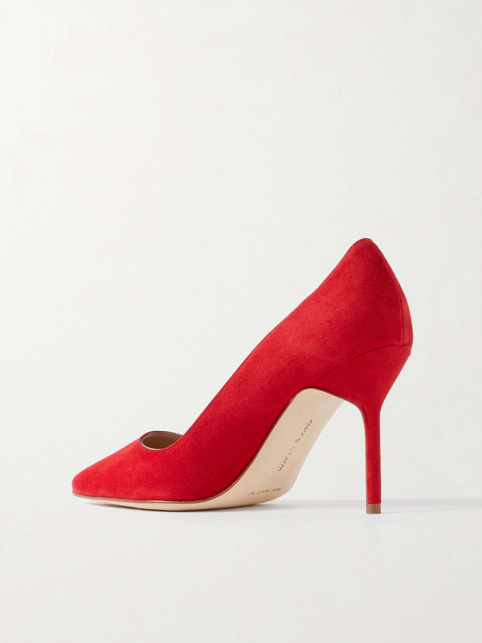 MANOLO BLAHNIK BB 90 suede pumps