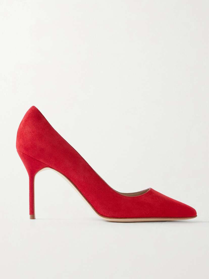 Manolo Blahnik Bb 90 Suede Pumps
