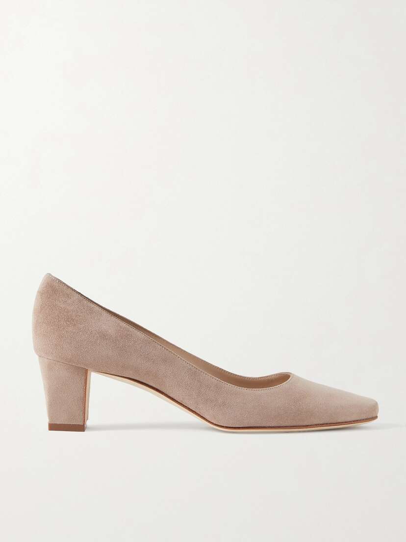 Manolo Blahnik Okkatopla 50 Suede Pumps
