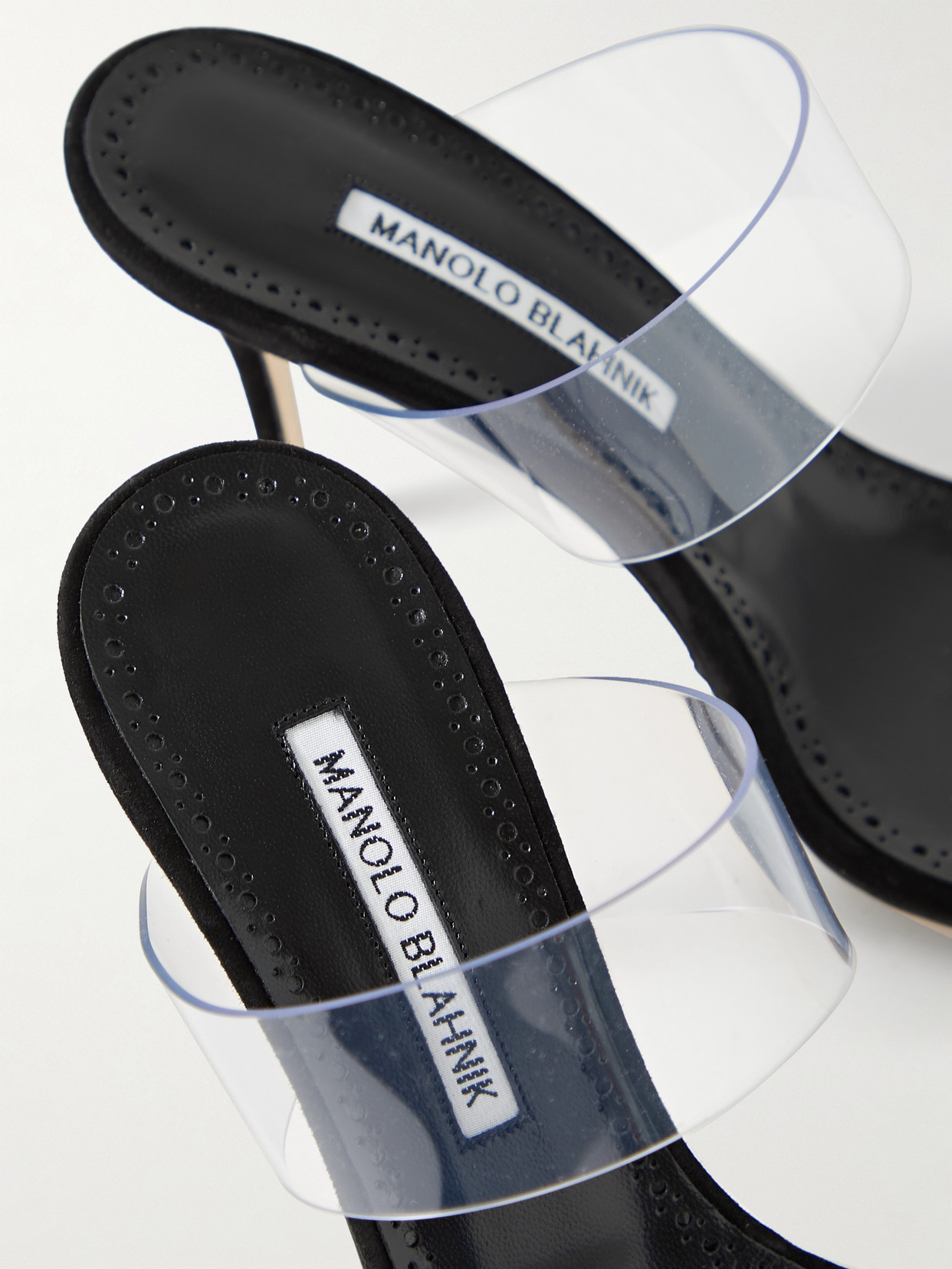 MANOLO BLAHNIK SCOLTO 90 PVC MULES
