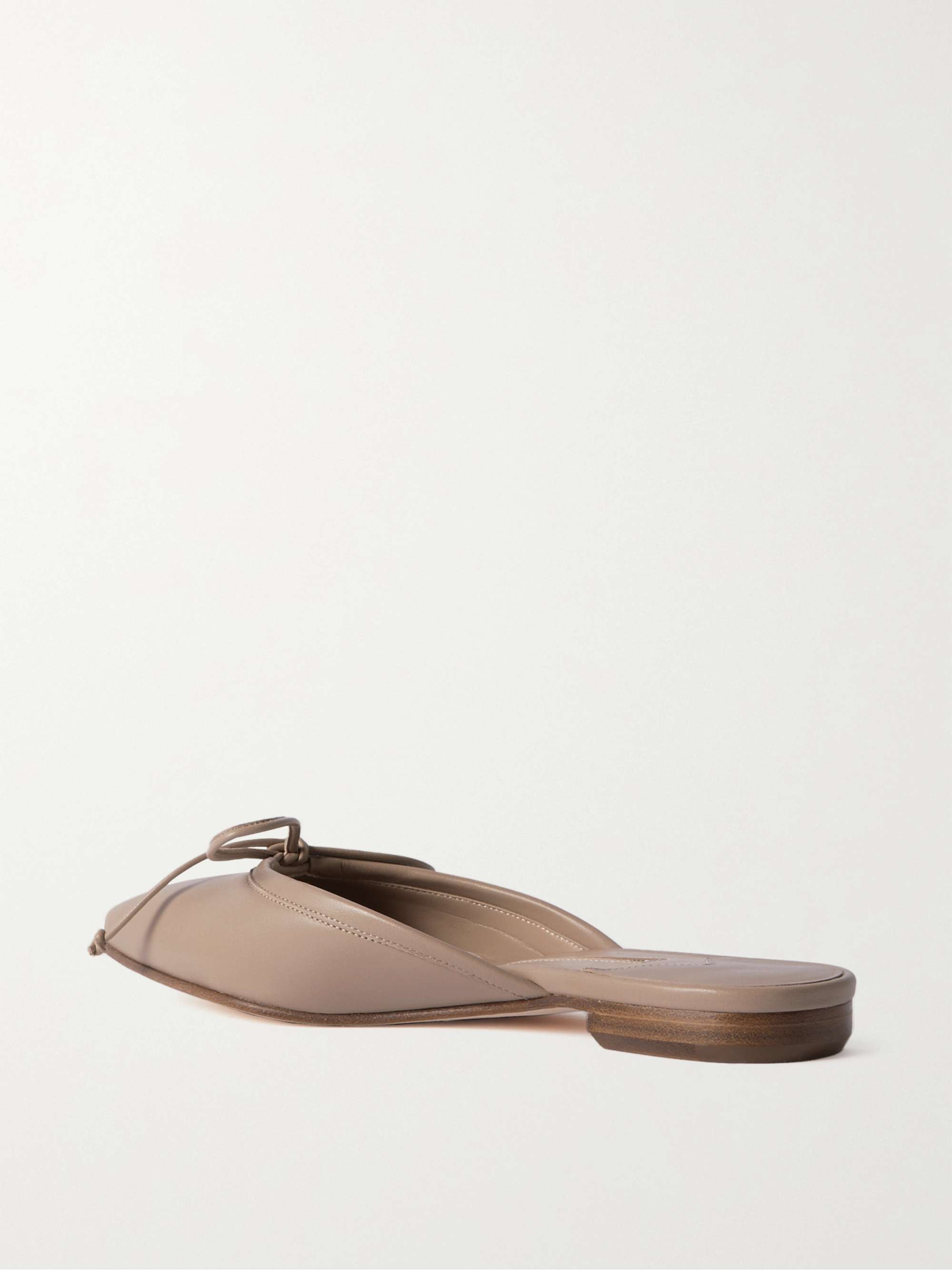 MANOLO BLAHNIK Ballerimu leather point-toe mules