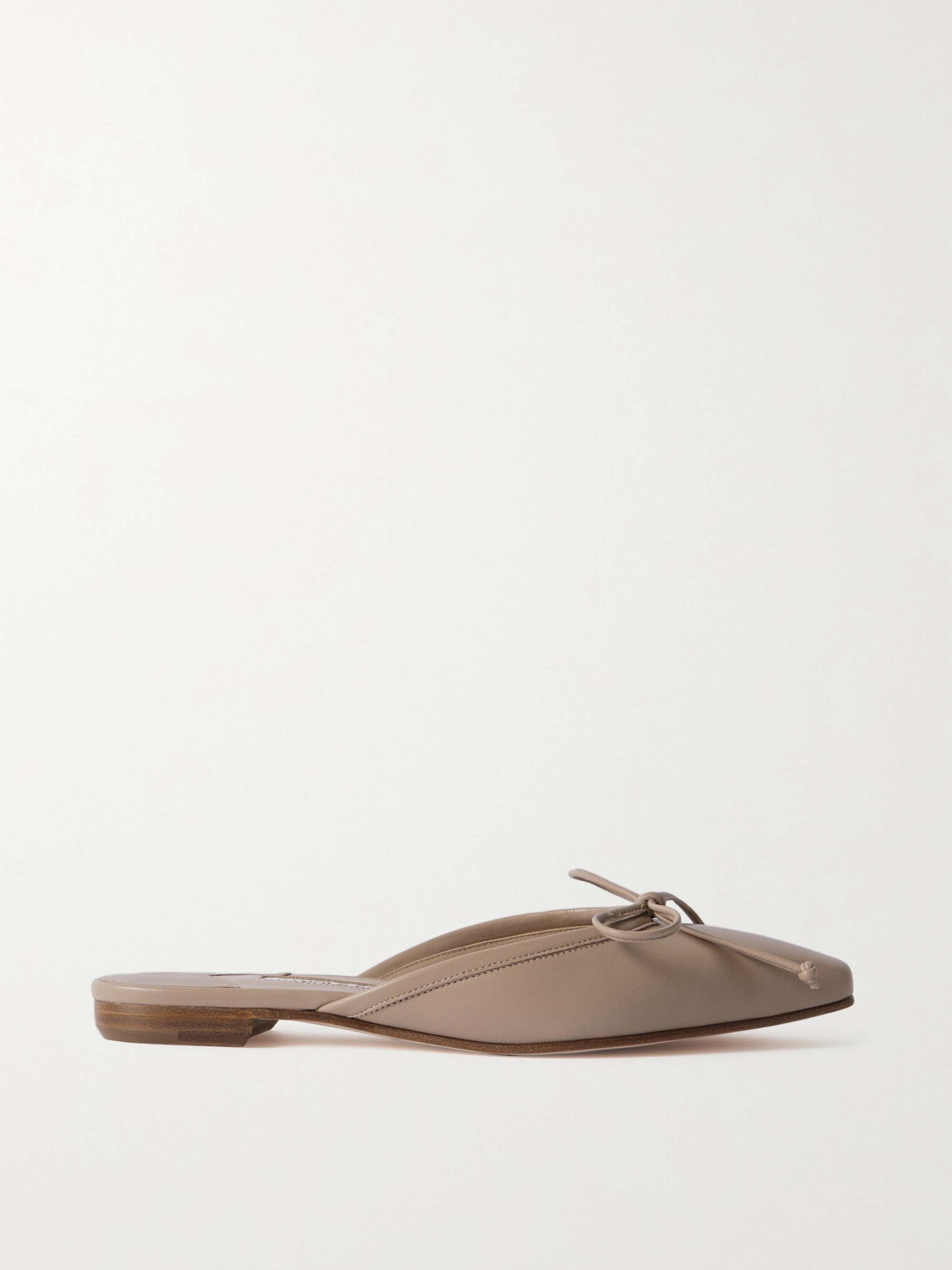 MANOLO BLAHNIK Ballerimu leather point-toe mules