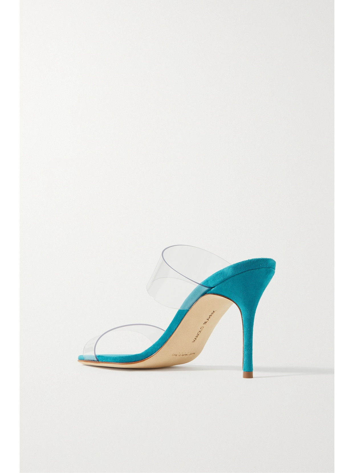 MANOLO BLAHNIK SCOLTO 90 PVC MULES