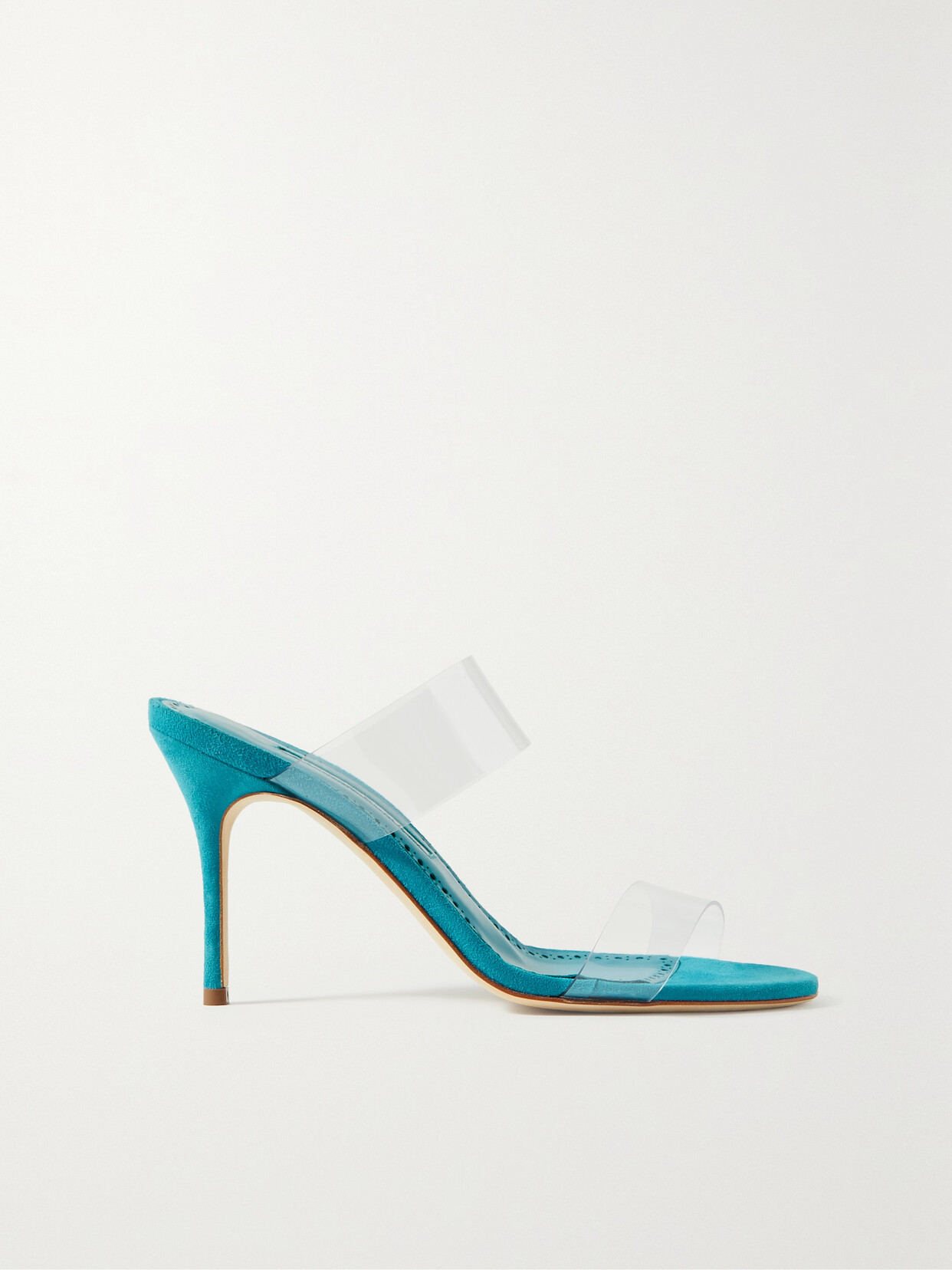 MANOLO BLAHNIK SCOLTO 90 PVC MULES